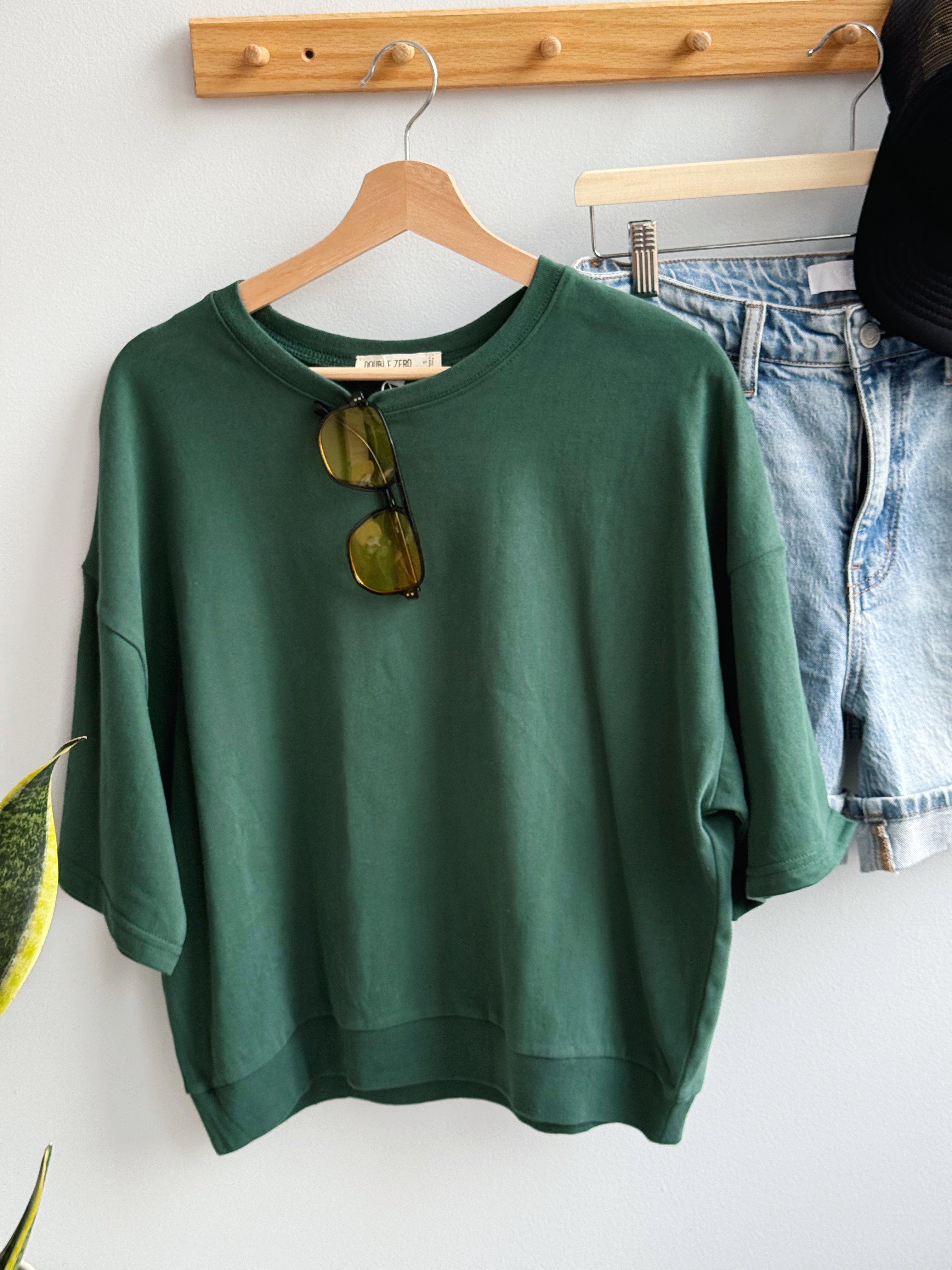 Mickie Tee - DARK GREEN - willows clothing S/S SHIRT