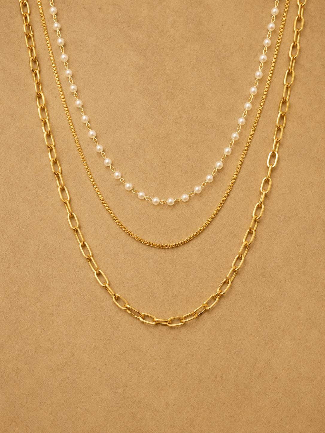 Miley Layered Necklace - GOLD - willows clothing NECKLACE