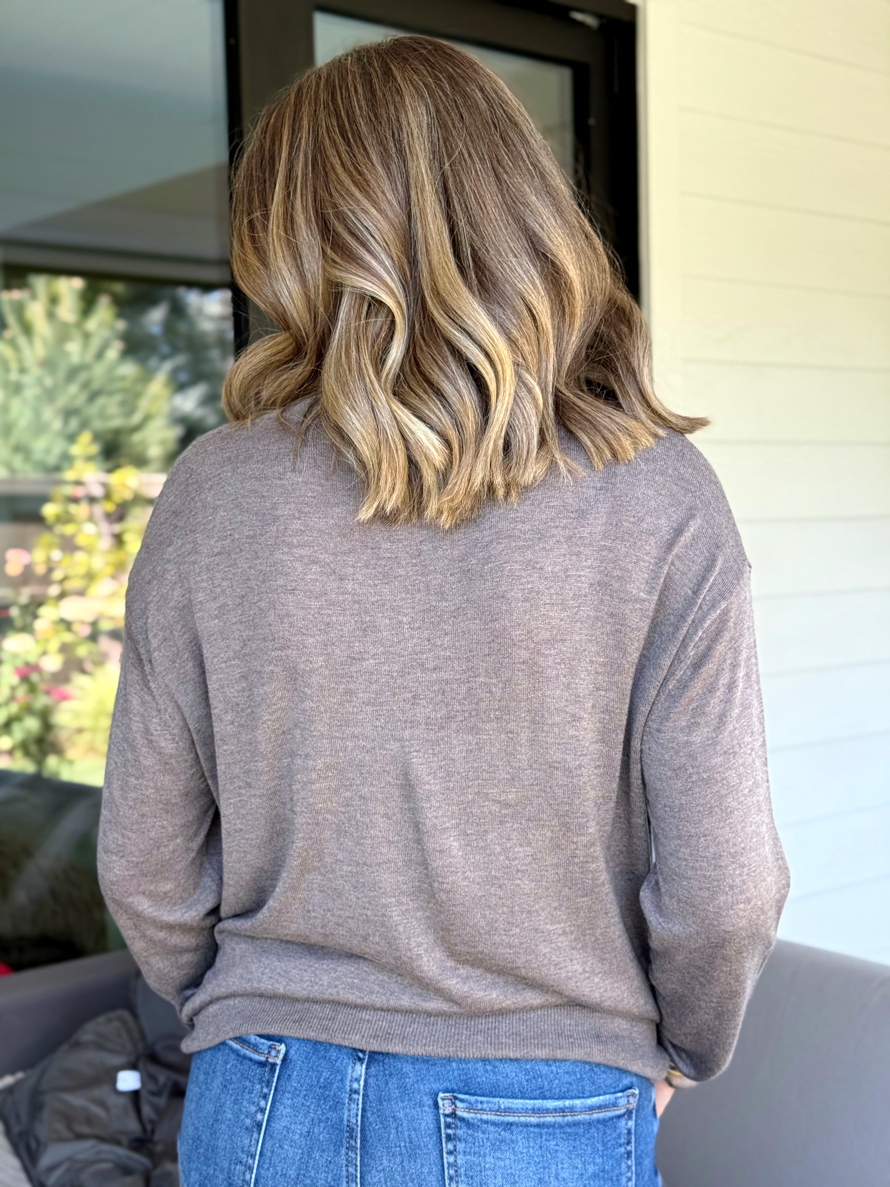 Millie Sweater - MOCHA - willows clothing L/S SHIRT