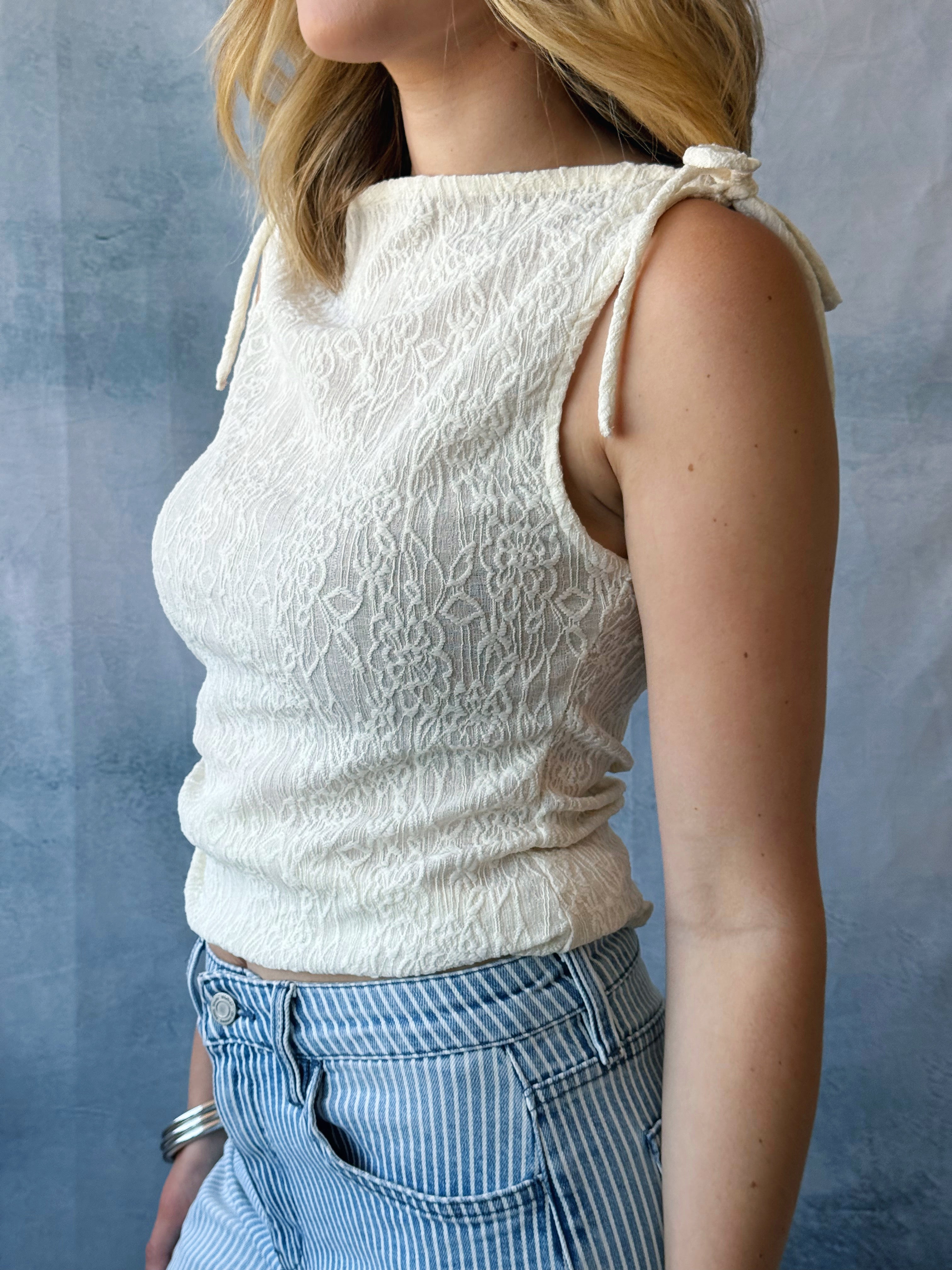 Minka Tank - IVORY - willows clothing TANK