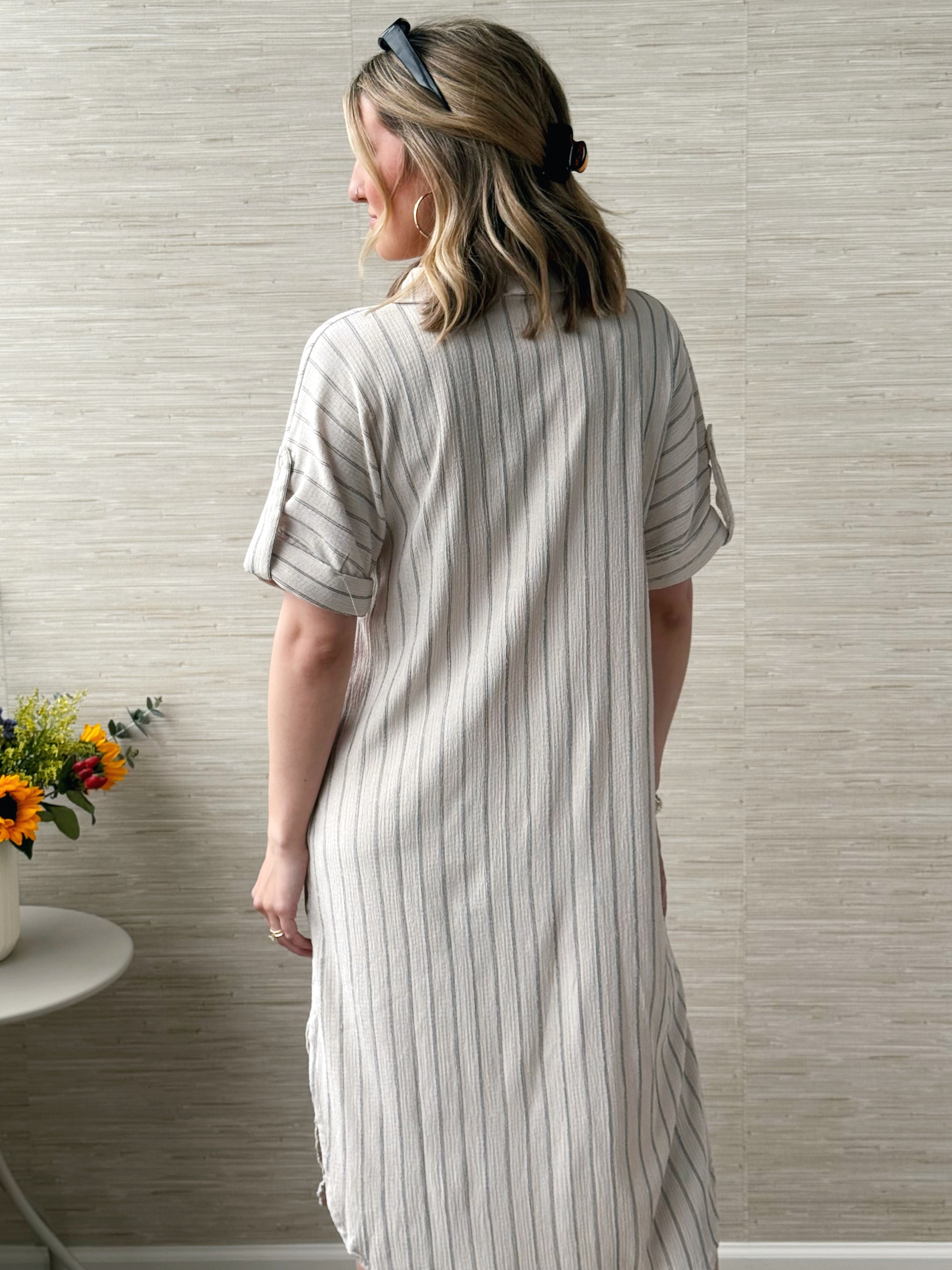Mintra Dress - OATMEAL - willows clothing MIDI DRESS