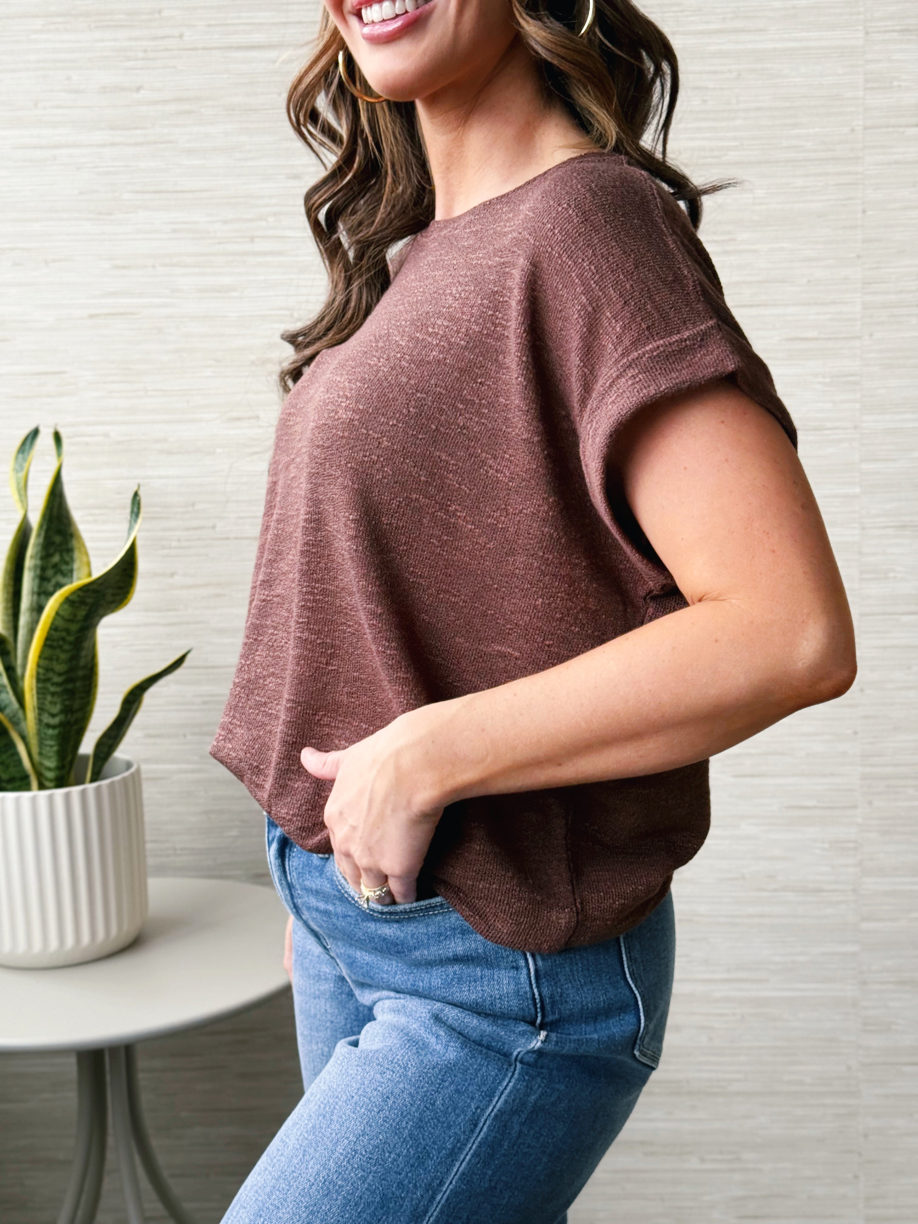 Misty Tee - BROWN - willows clothing S/S SHIRT