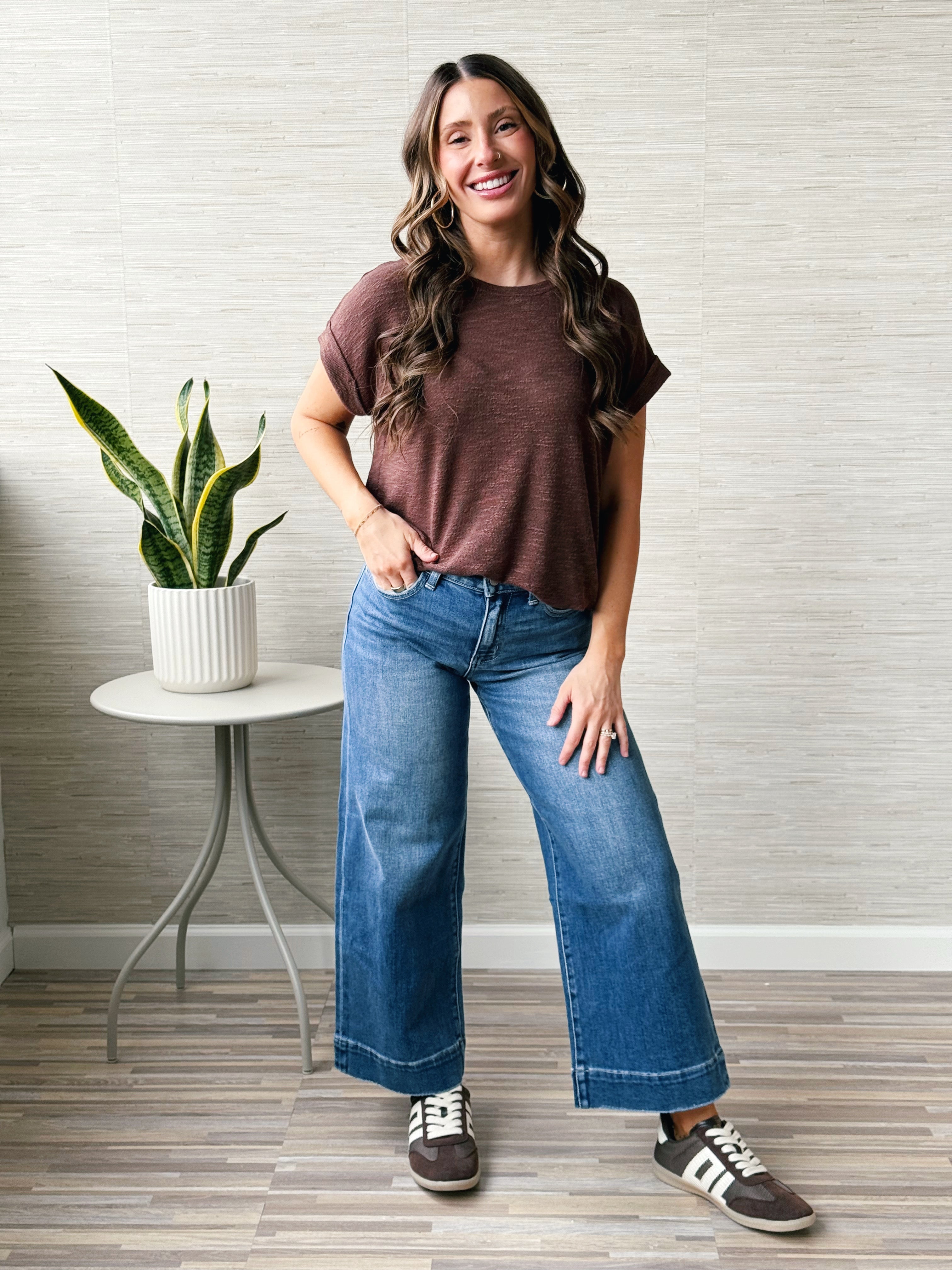 Misty Tee - BROWN - willows clothing S/S SHIRT