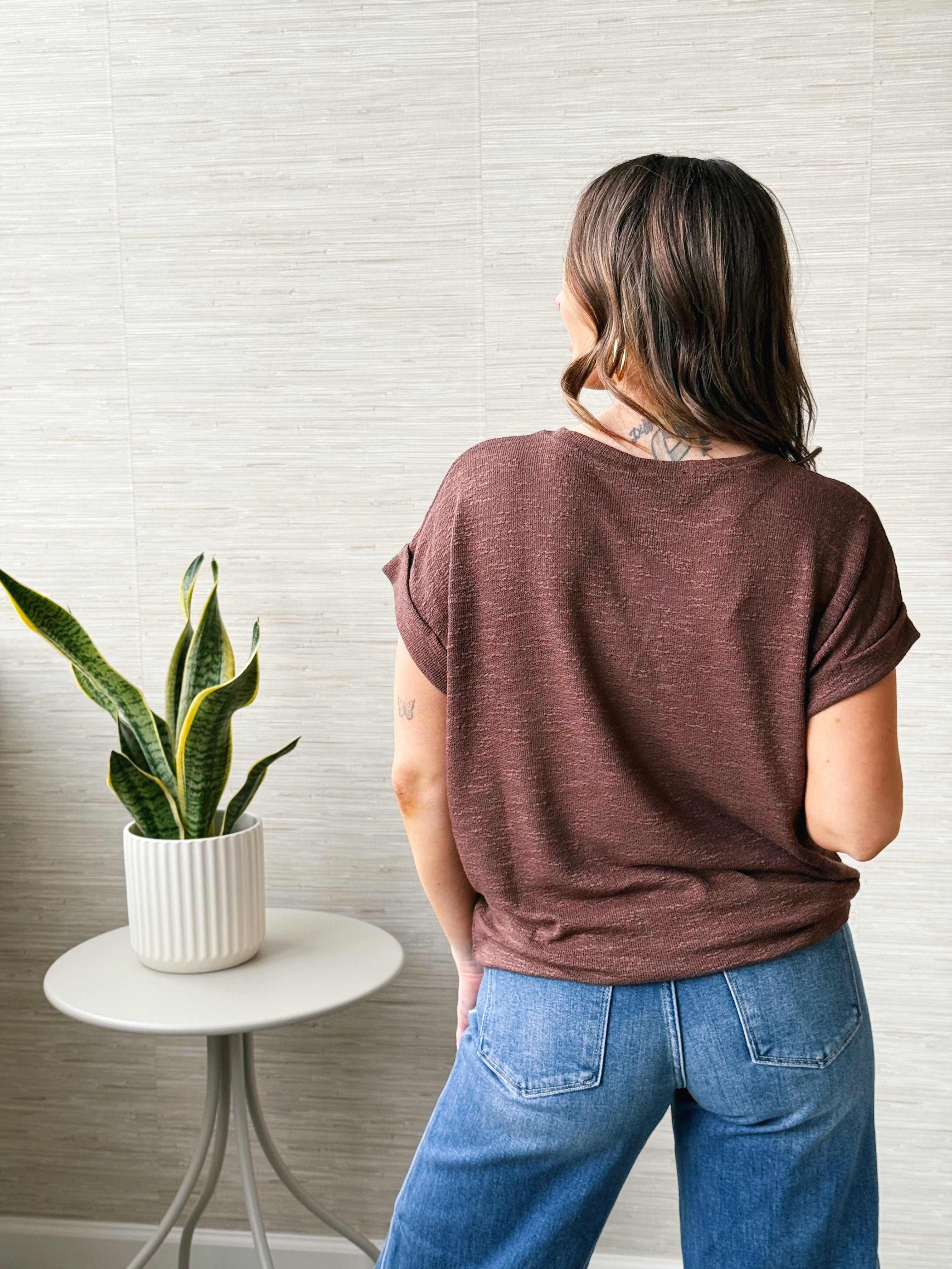 Misty Tee - BROWN - willows clothing S/S SHIRT