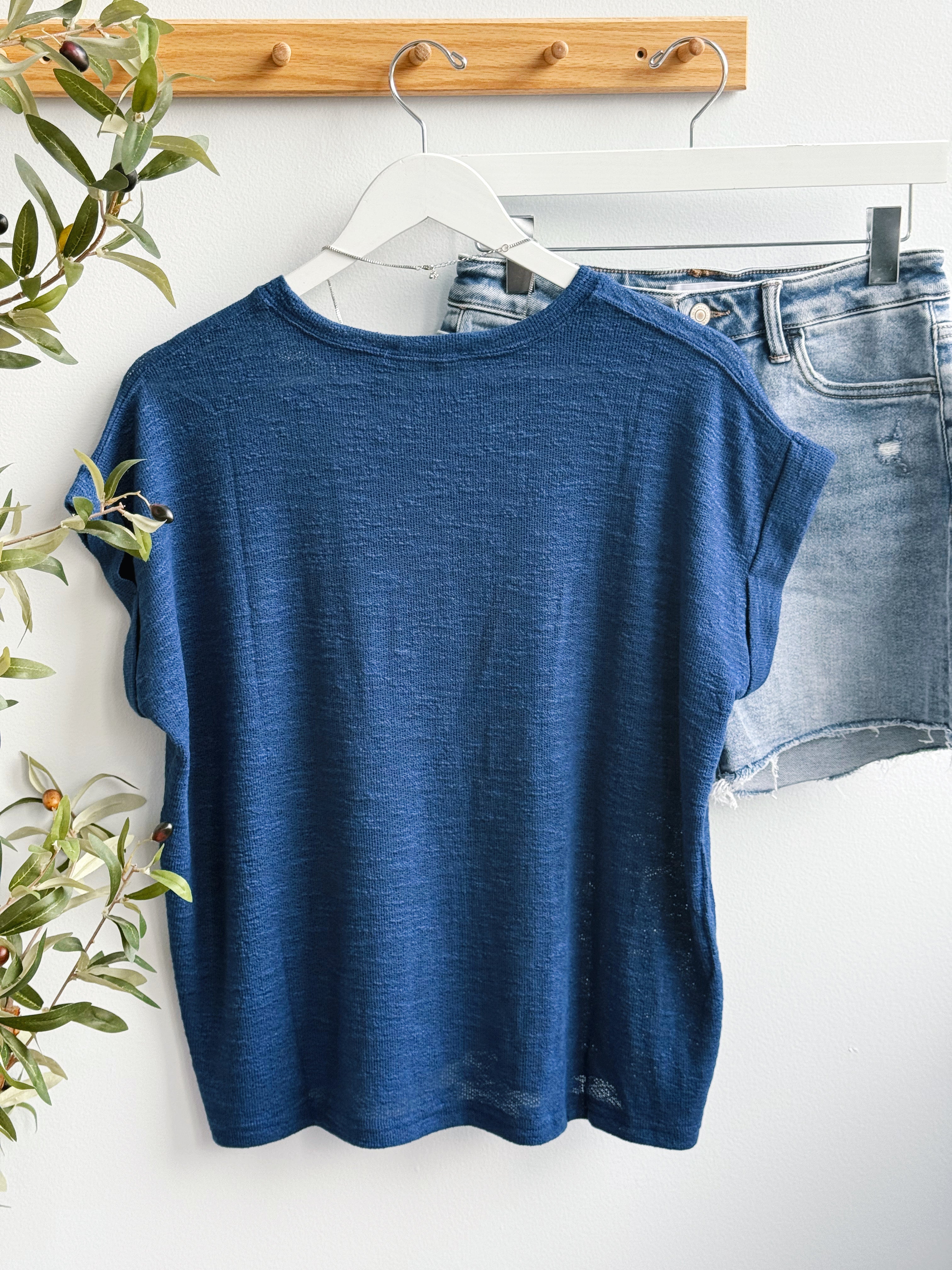 Misty Tee - LIGHT NAVY - willows clothing S/S SHIRT
