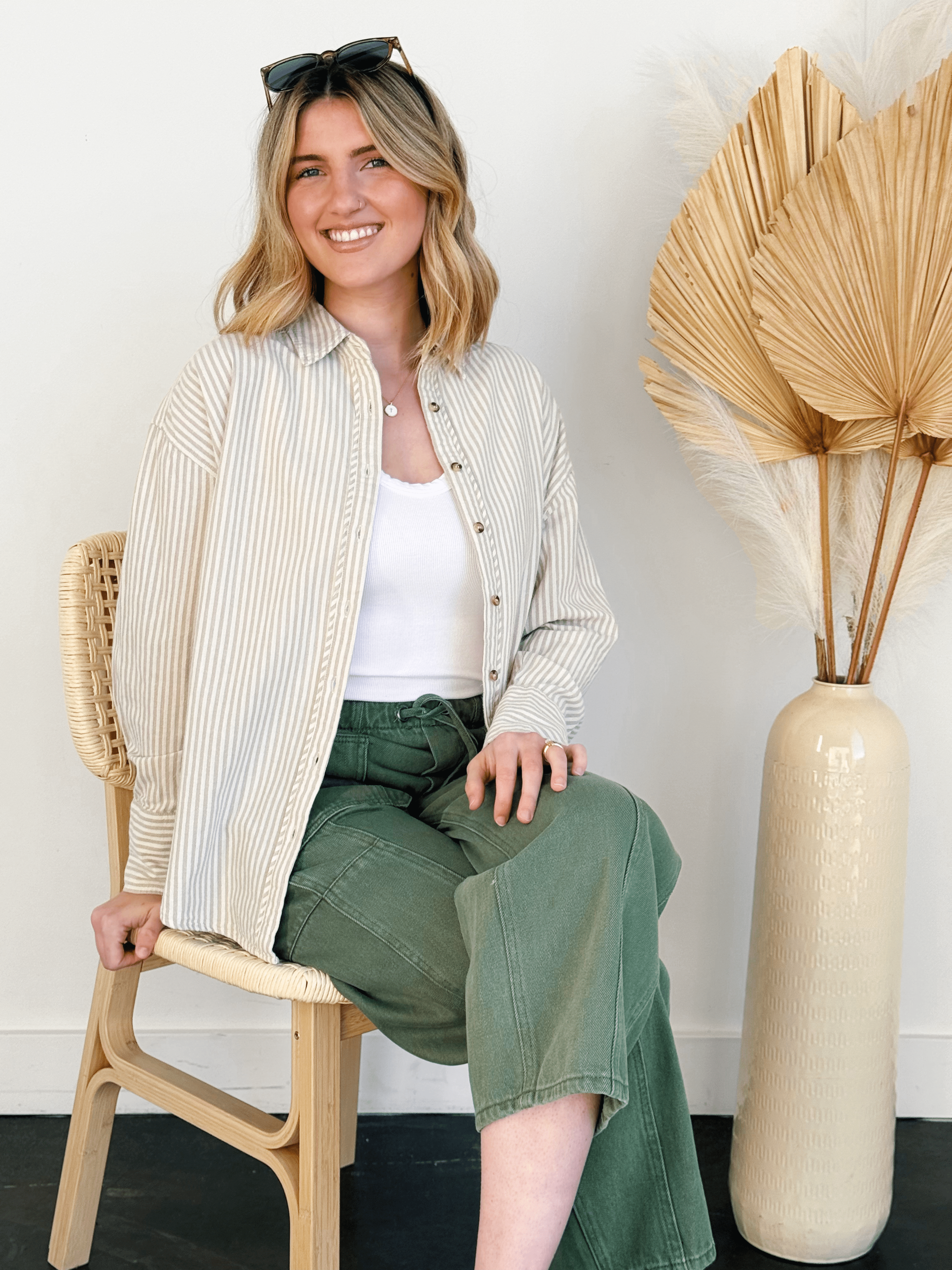 Murron Top - NATURAL - willows clothing L/S SHIRT