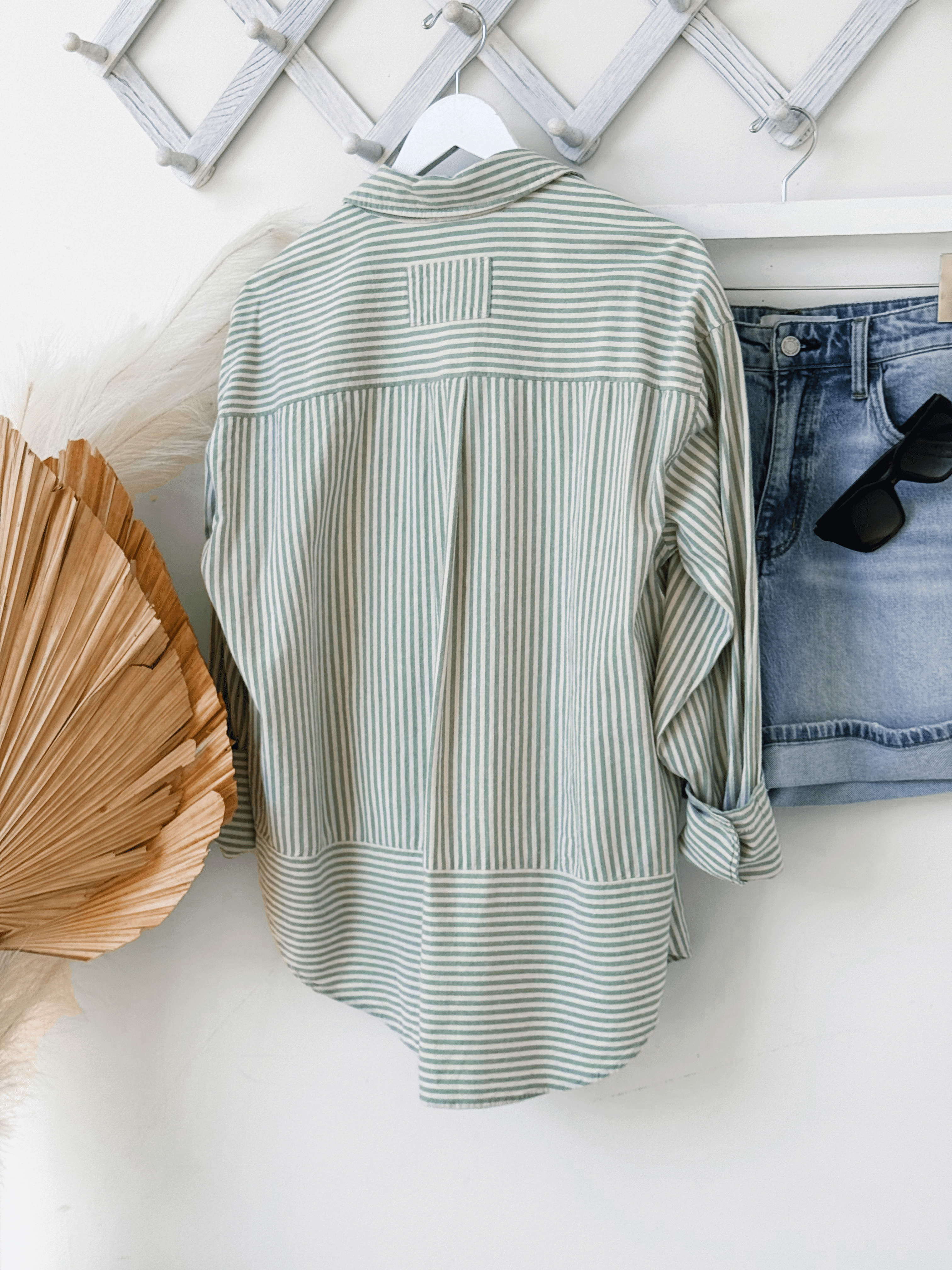 Murron Top - SAGE - willows clothing L/S SHIRT