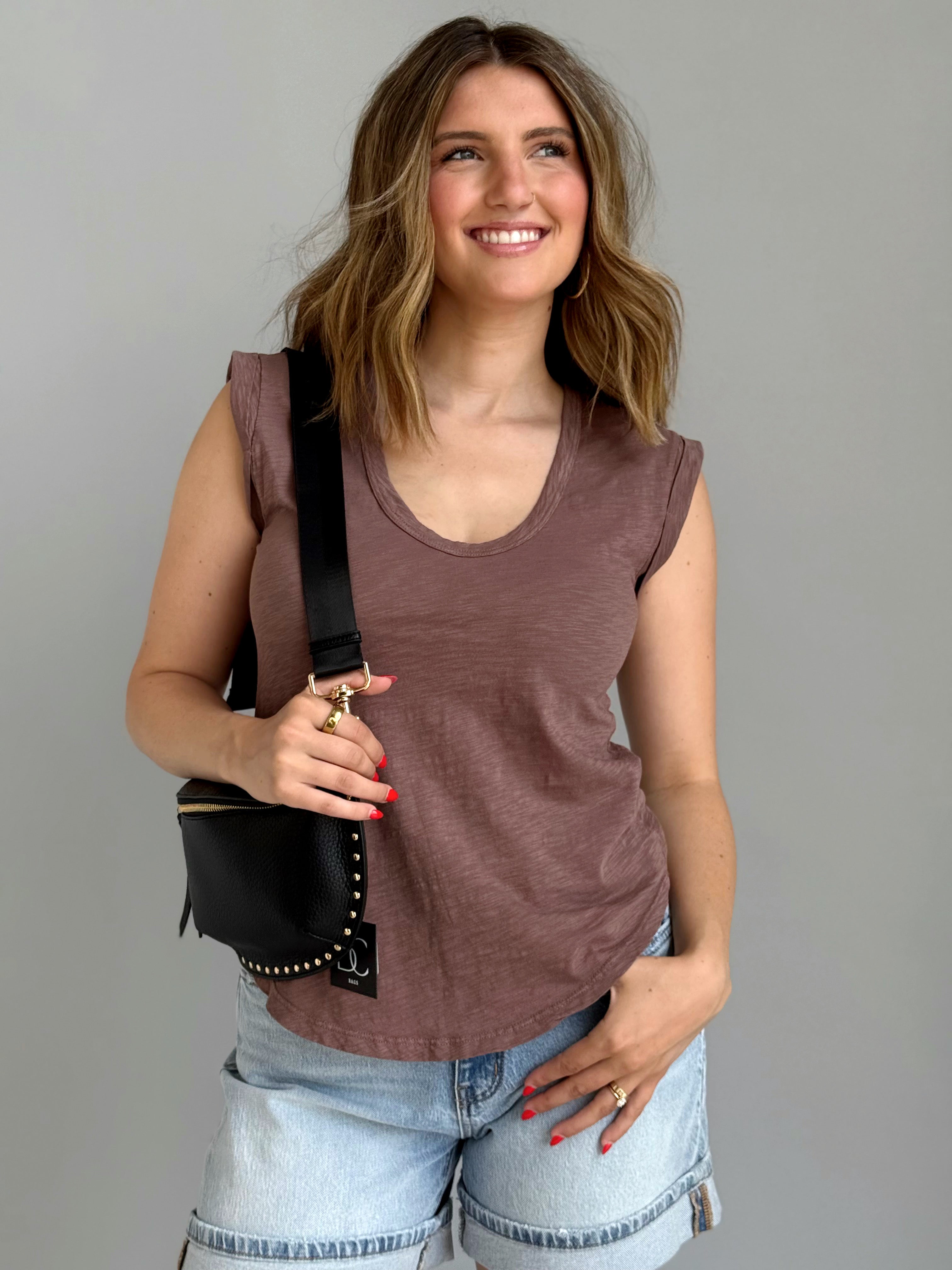 Naomi Tee - CHOCOLATE - willows clothing S/S SHIRT