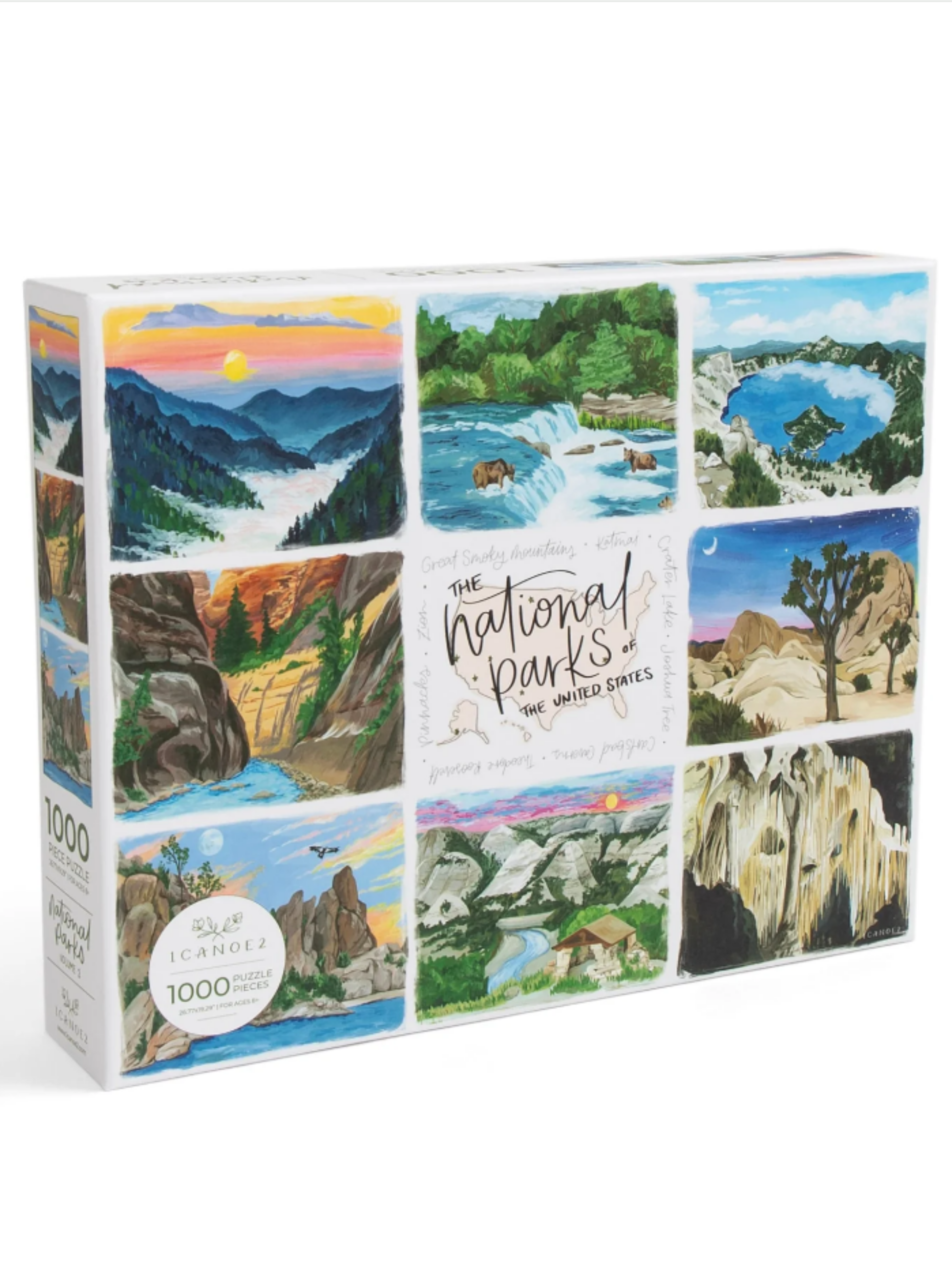 National Parks - 1000 Piece Jigsaw Puzzle - willows clothing Gifts