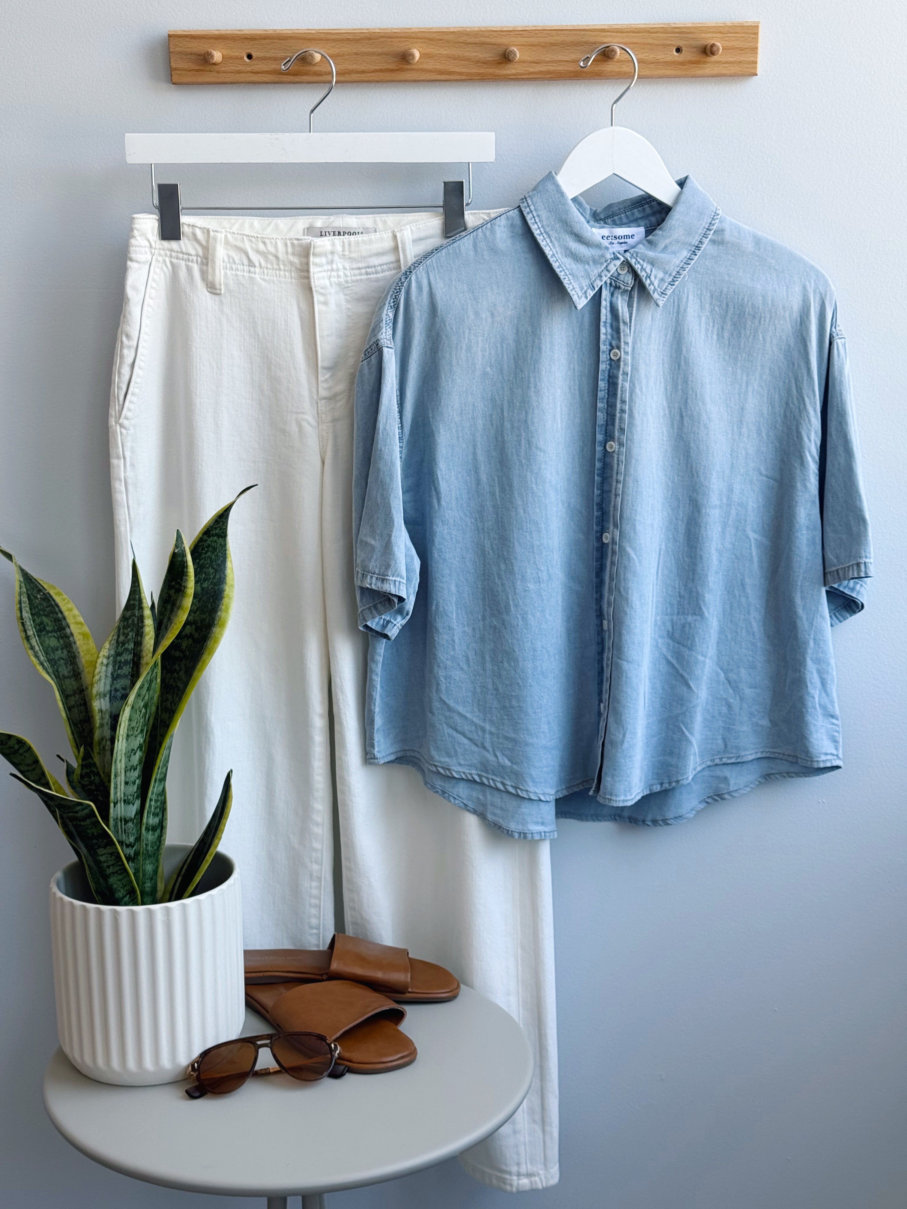 New Day Blouse - DENIM - willows clothing BLOUSE