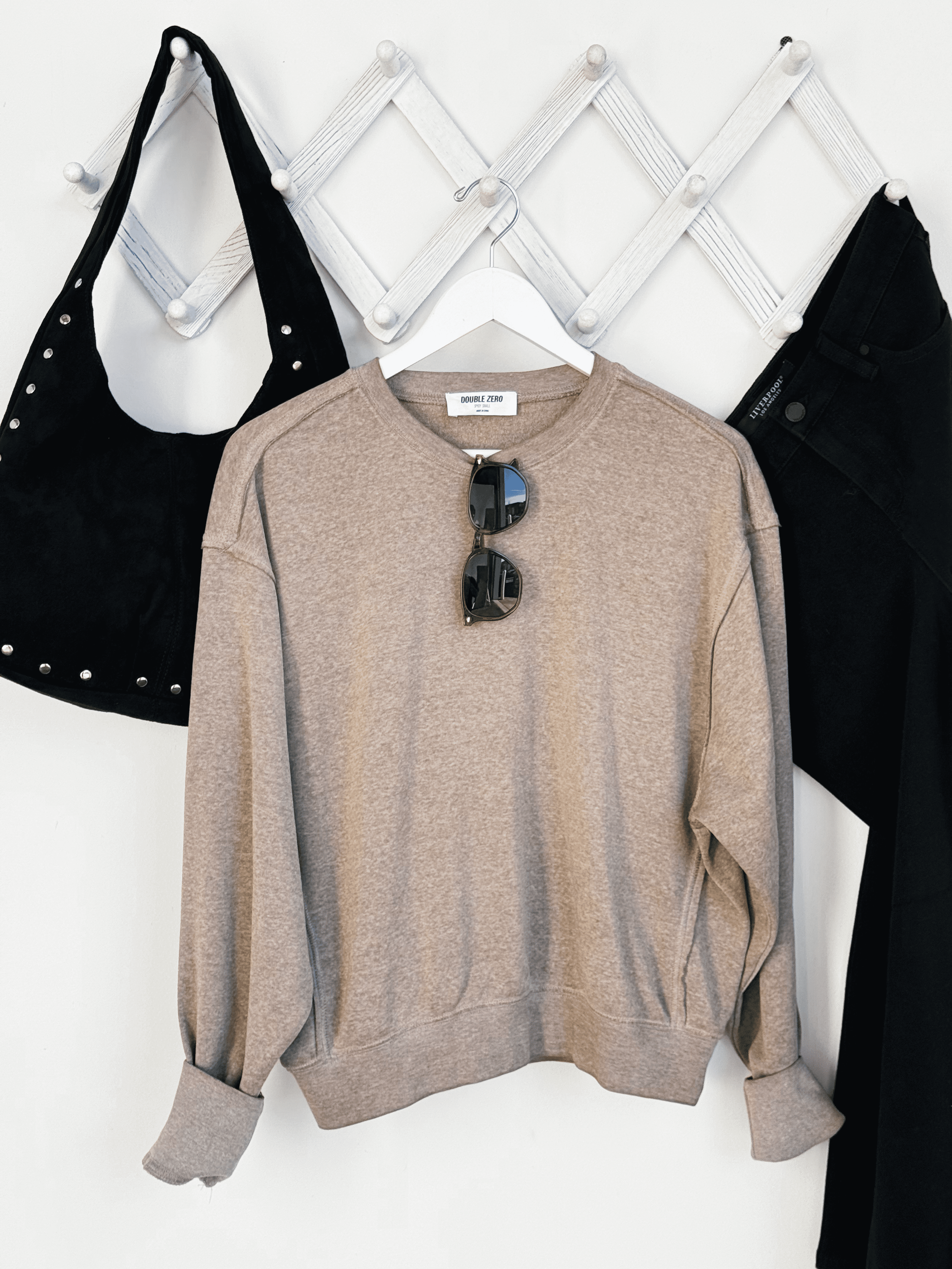 Nicole Sweatshirt - MOCHA - willows clothing SWEATSHIRT