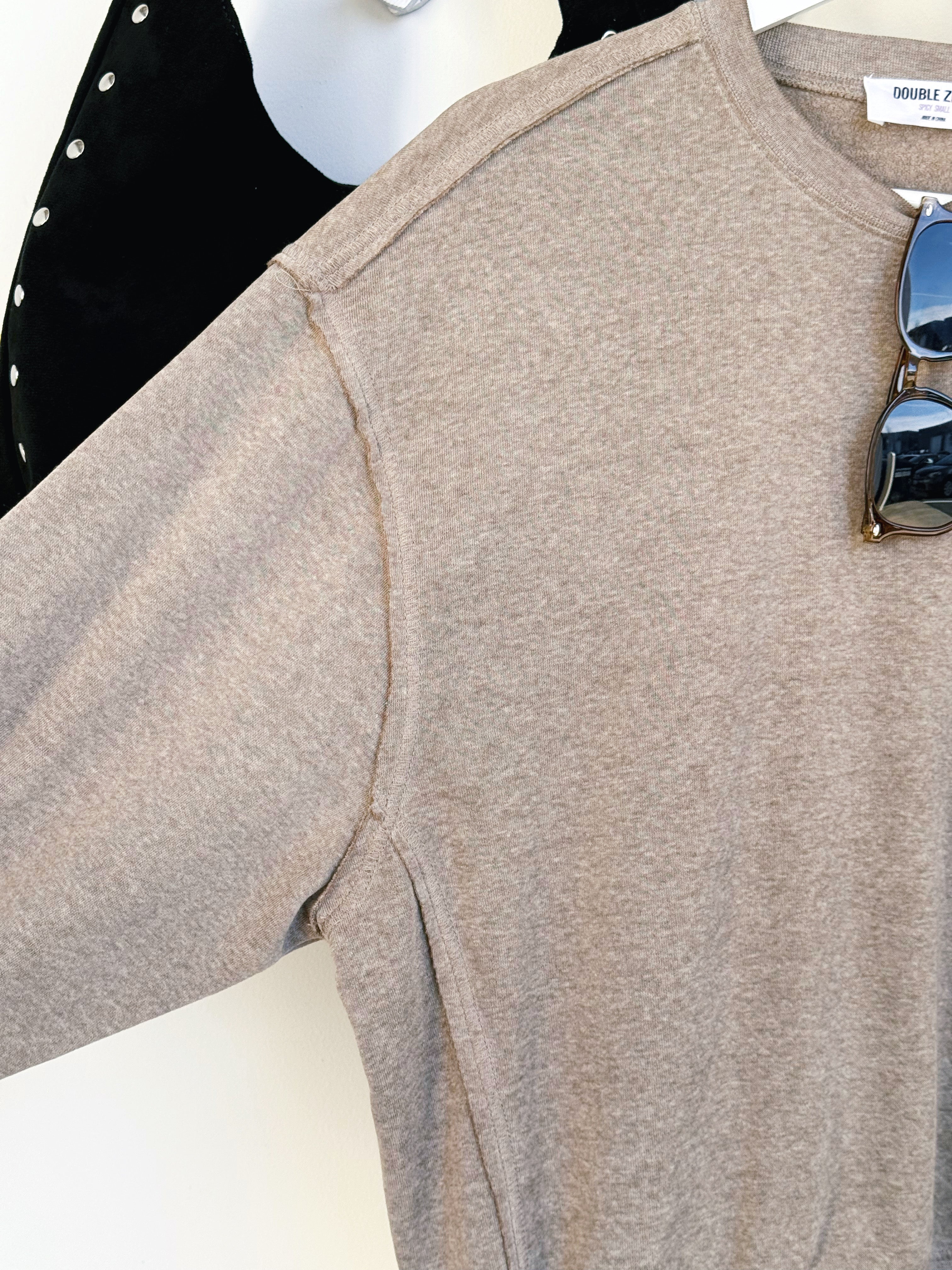 Nicole Sweatshirt - MOCHA - willows clothing SWEATSHIRT