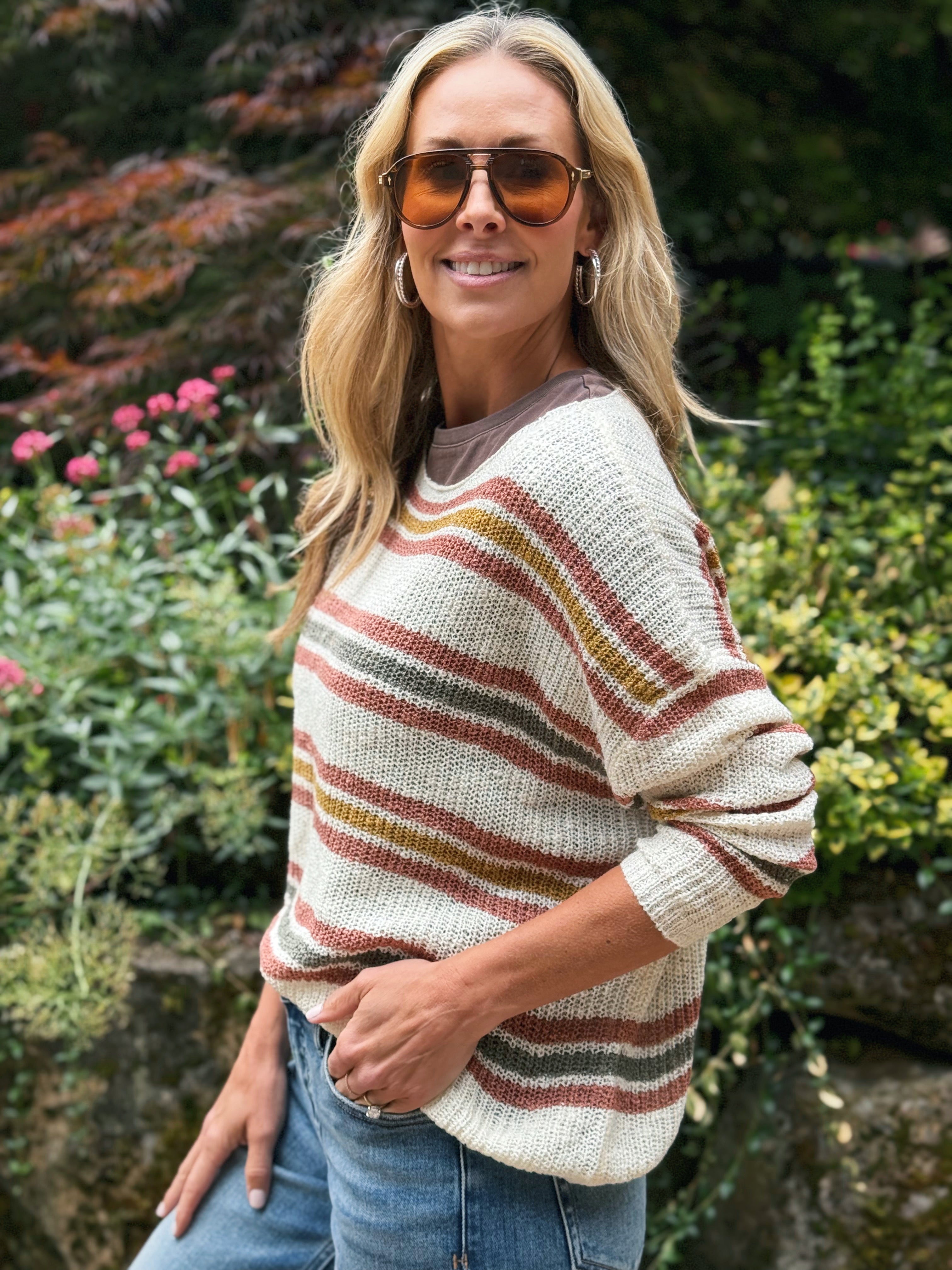 Nina Sweater - BRICK - willows clothing SWEATER
