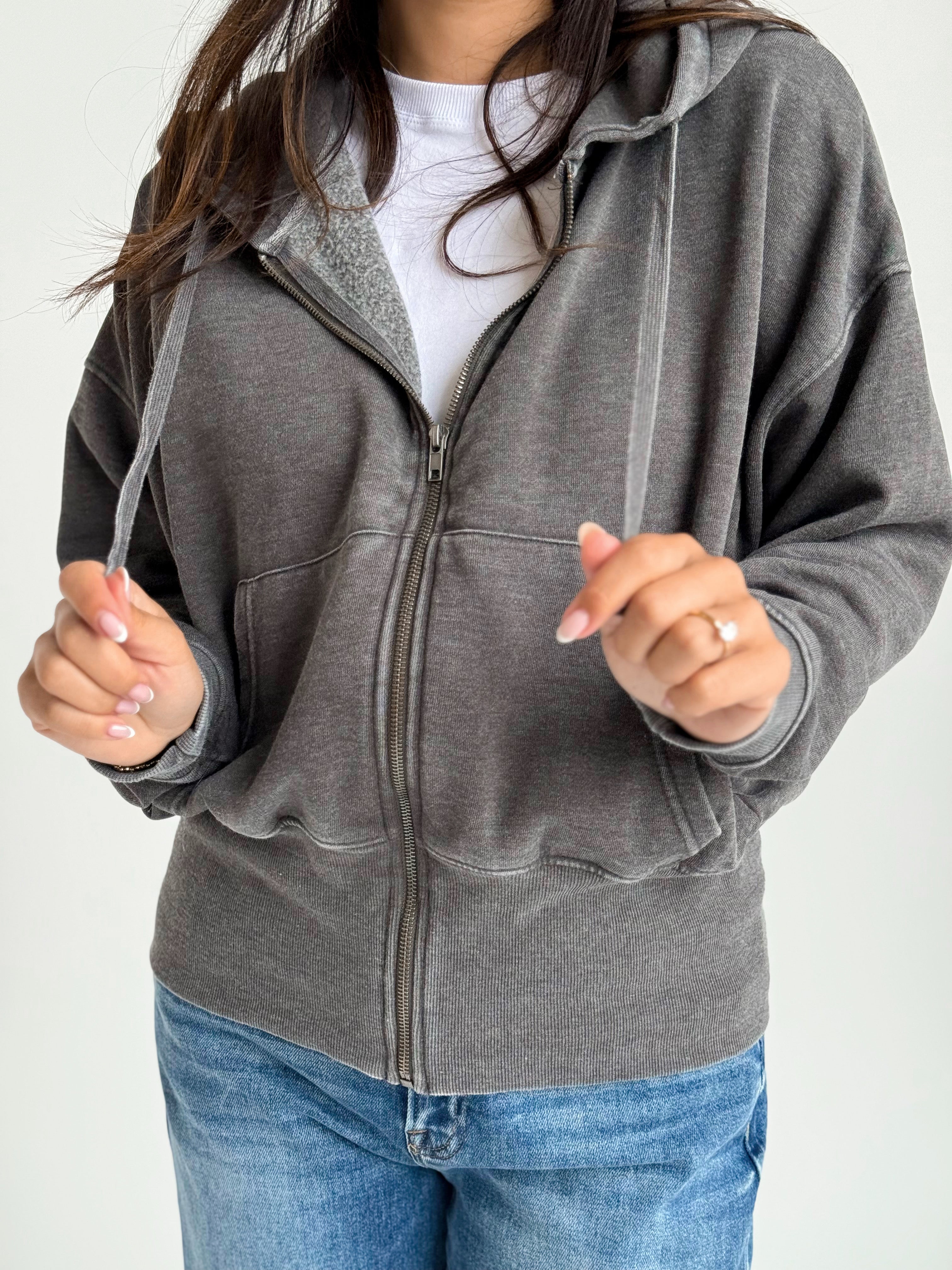 NorthWest Road Trip Zip Up - BLACK - willows clothing SWEATSHIRT