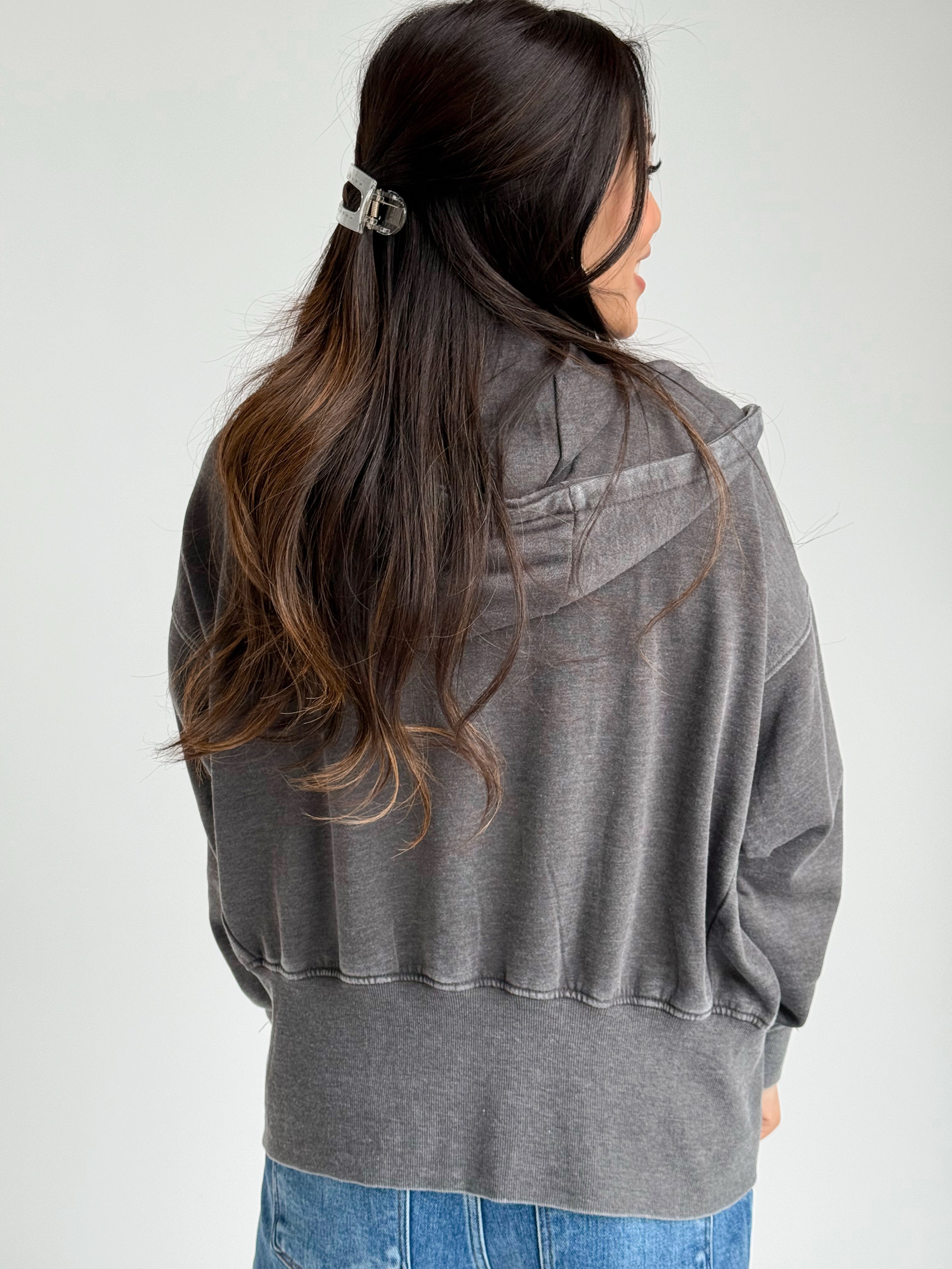 NorthWest Road Trip Zip Up - BLACK - willows clothing SWEATSHIRT