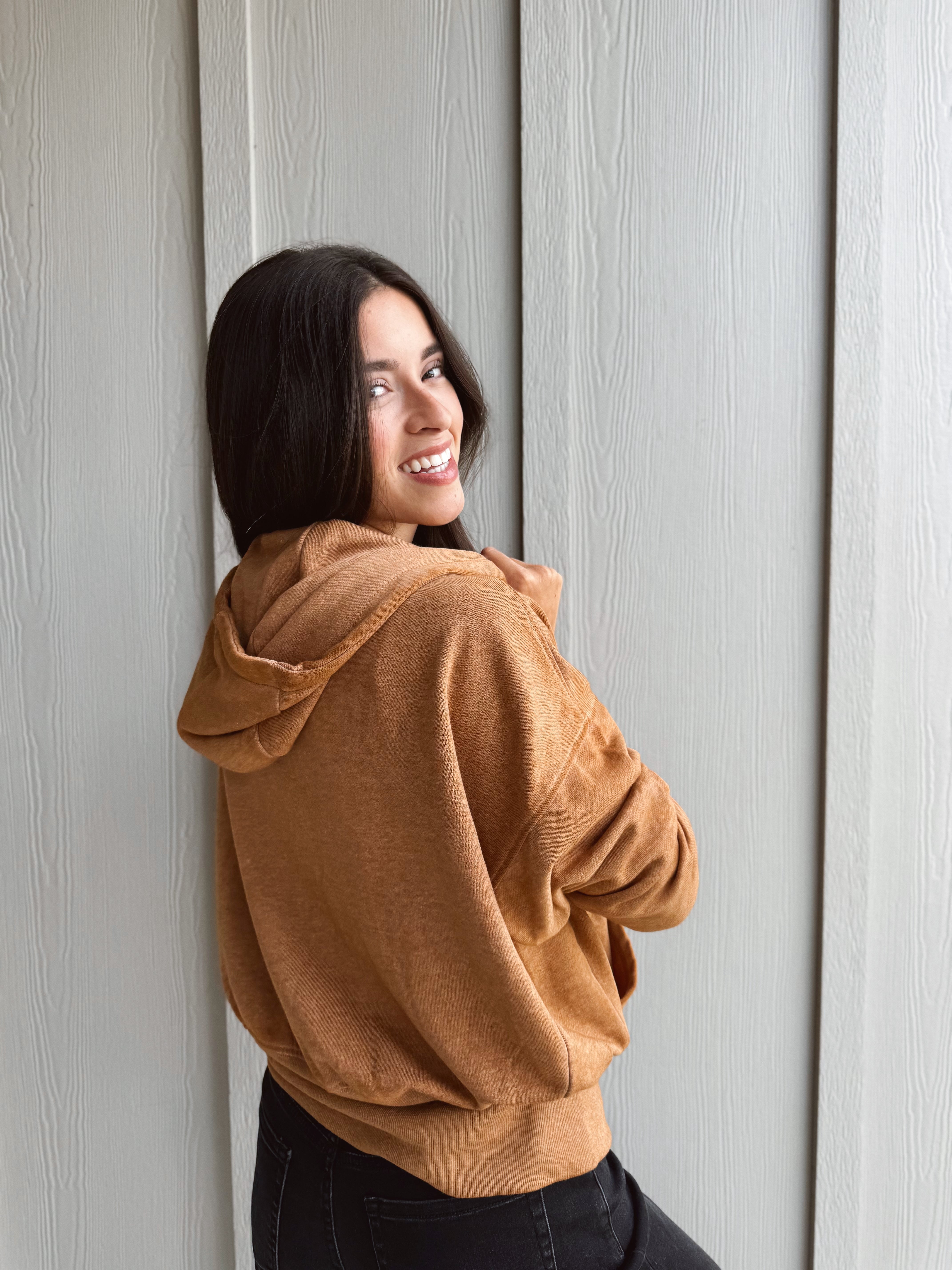 NorthWest Road Trip Zip Up - BURNT AMBER - willows clothing SWEATSHIRT