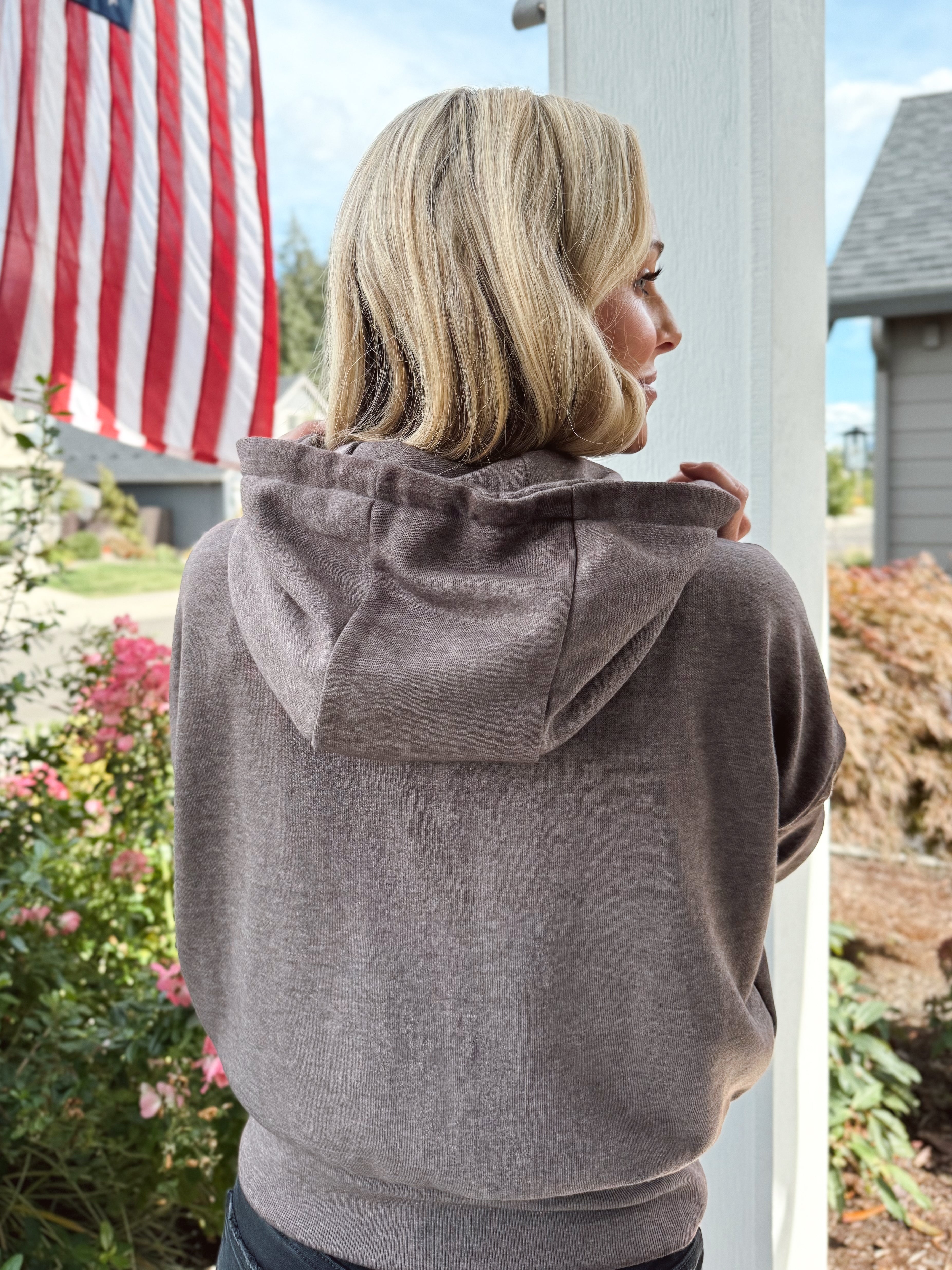 NorthWest Road Trip Zip Up - ESPRESSO - willows clothing SWEATSHIRT