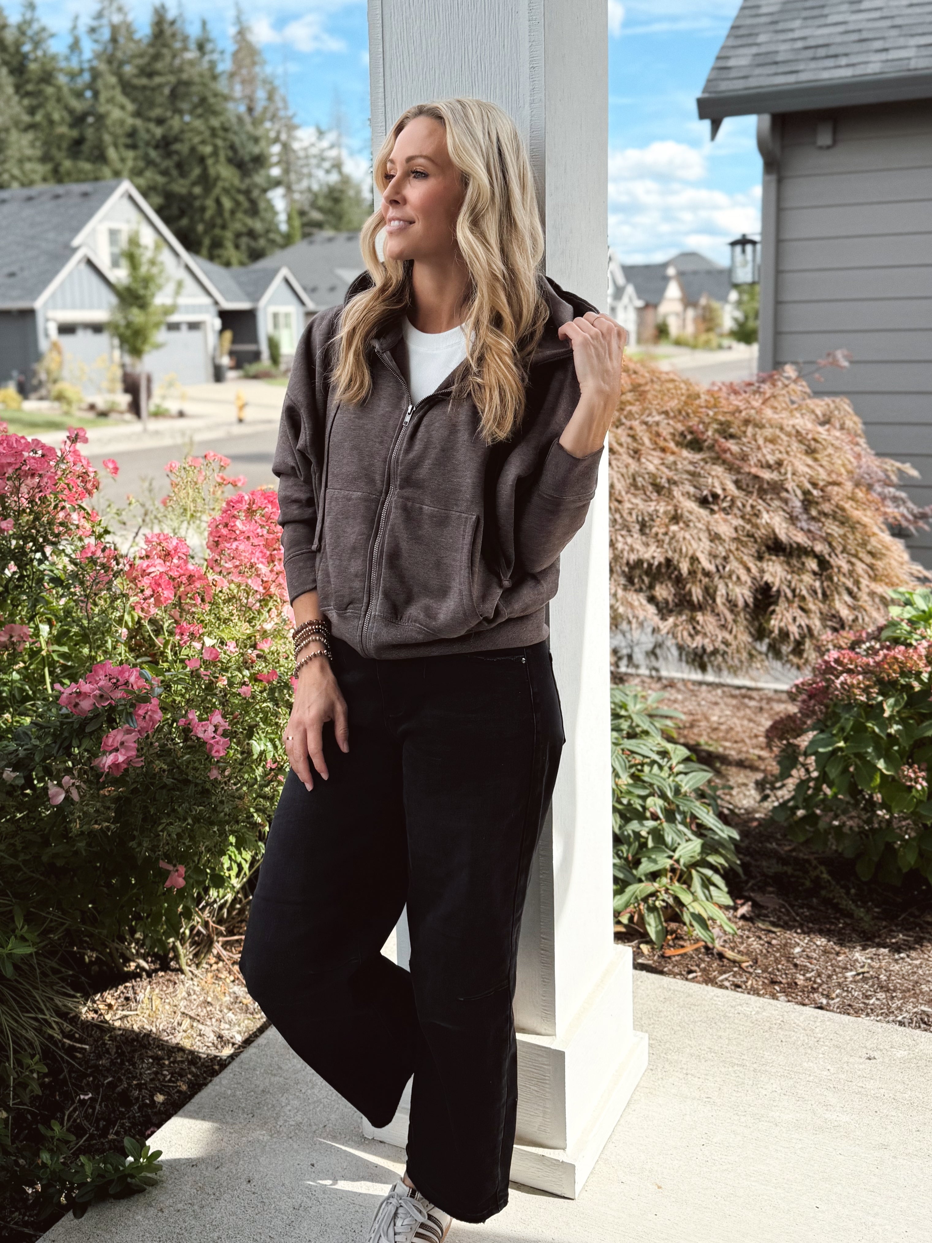 NorthWest Road Trip Zip Up - ESPRESSO - willows clothing SWEATSHIRT