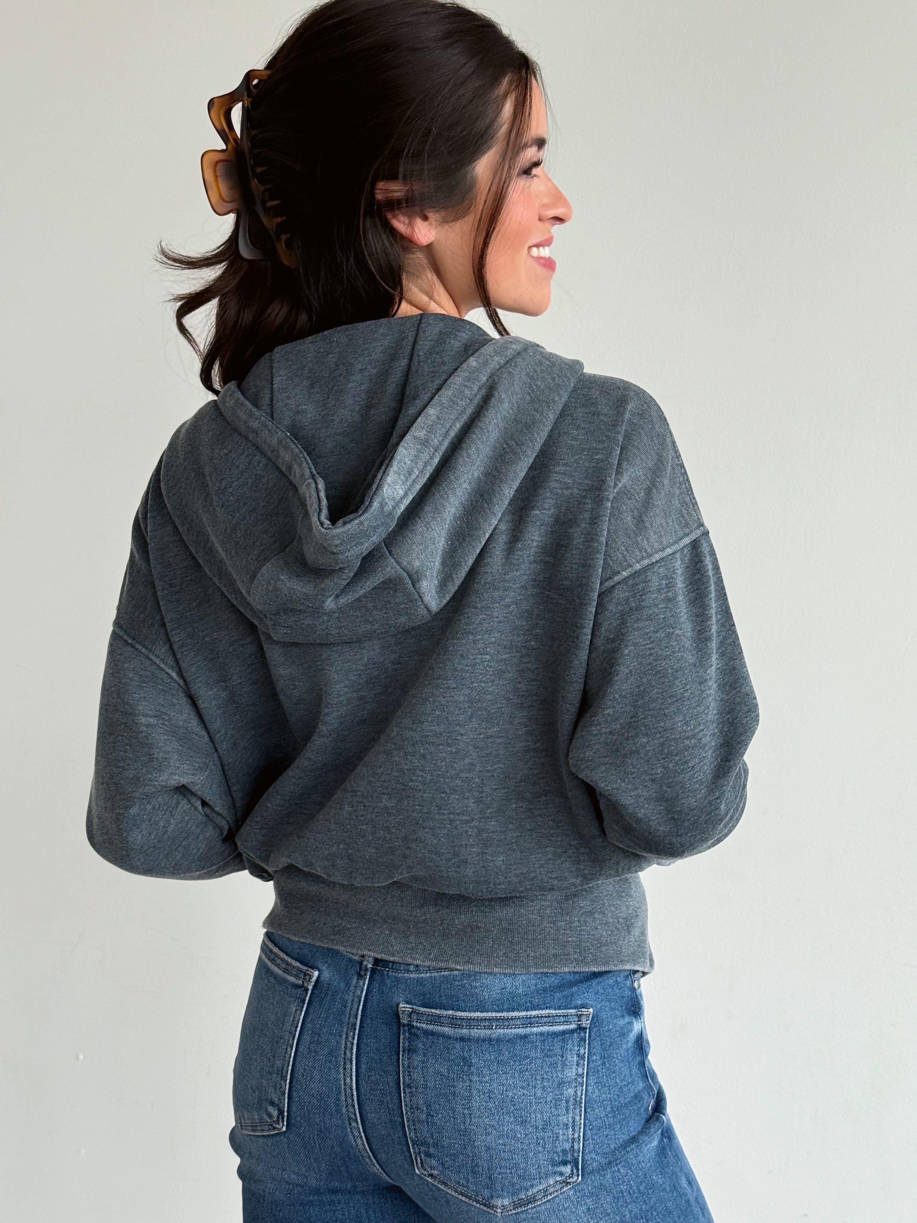 NorthWest Road Trip Zip Up - MIDNIGHT NAVY - willows clothing SWEATSHIRT