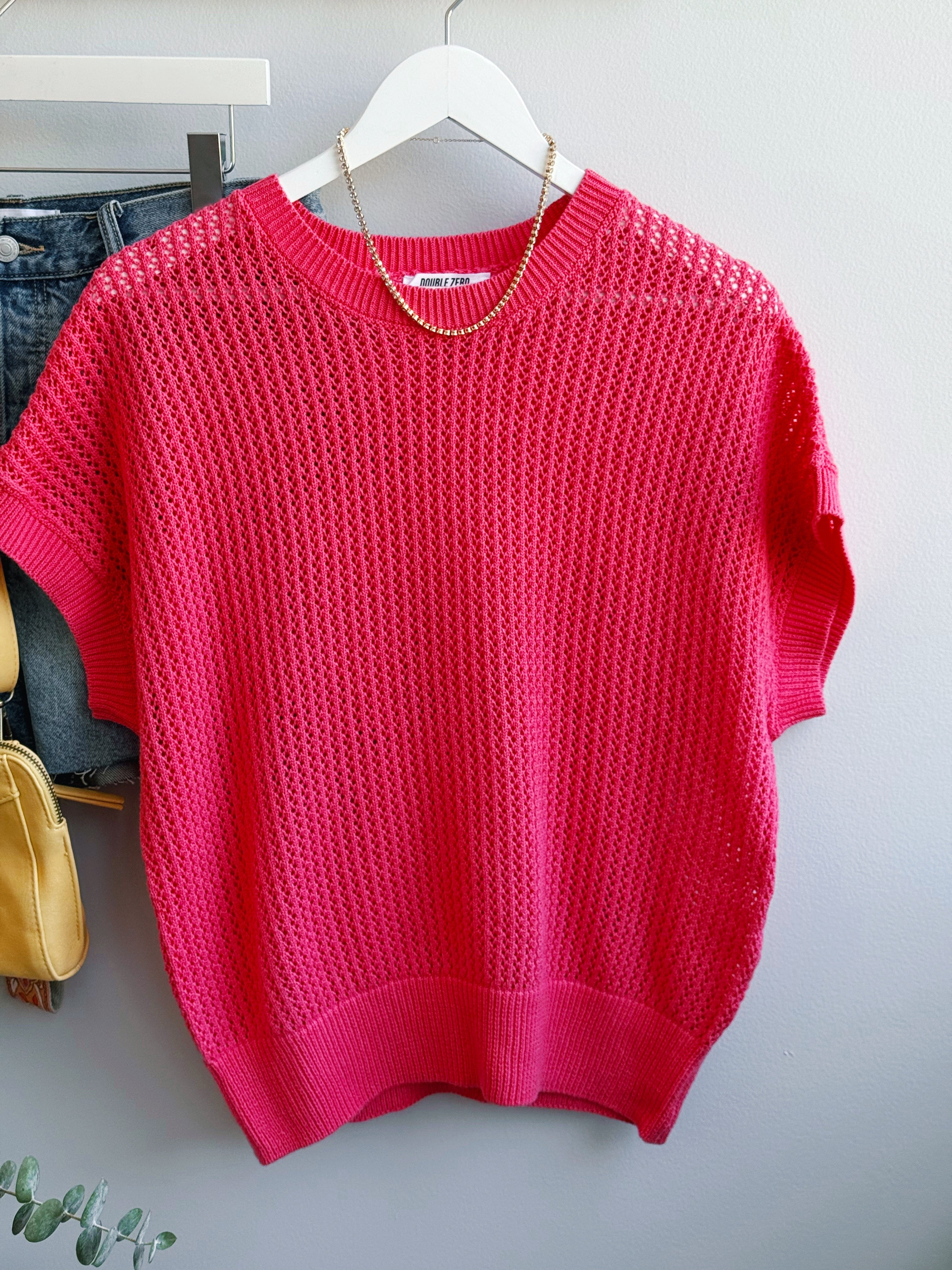 Oasis Sweater - TAFFY PINK - willows clothing SWEATER