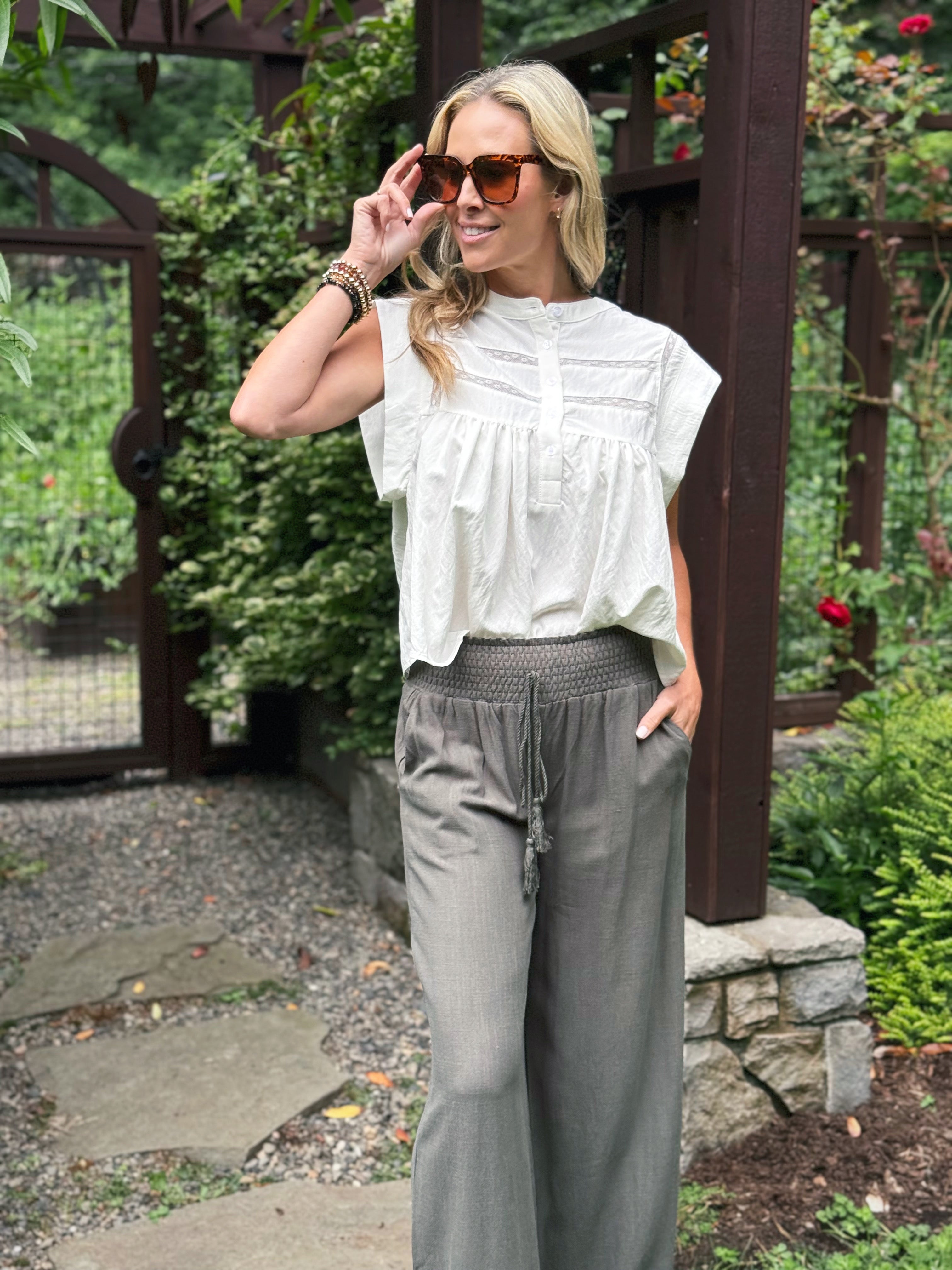 Odessa Blouse - CREAM - willows clothing BLOUSE