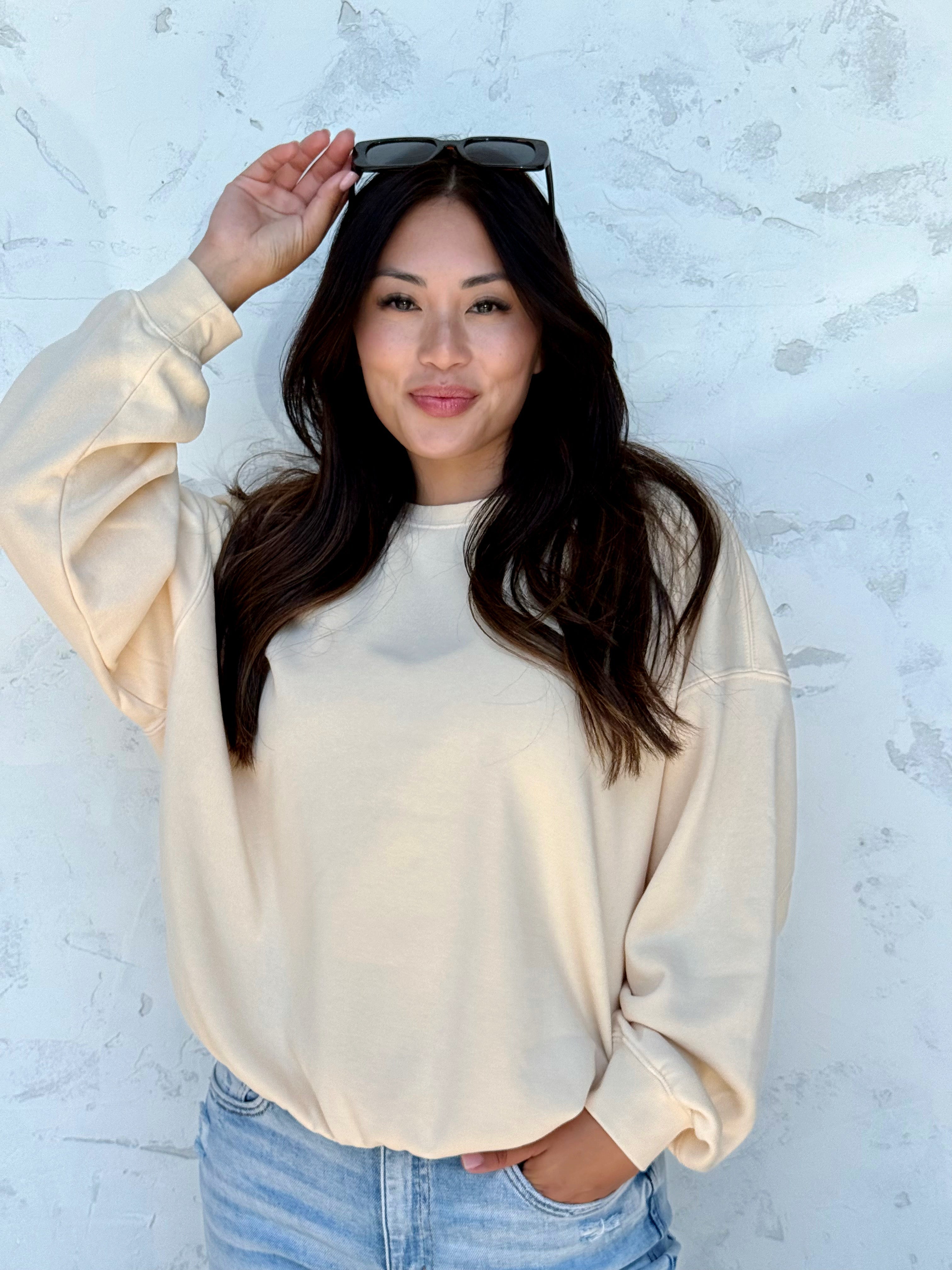 Off Duty Sweatshirt - ALPACA - willows clothing SWEATSHIRT