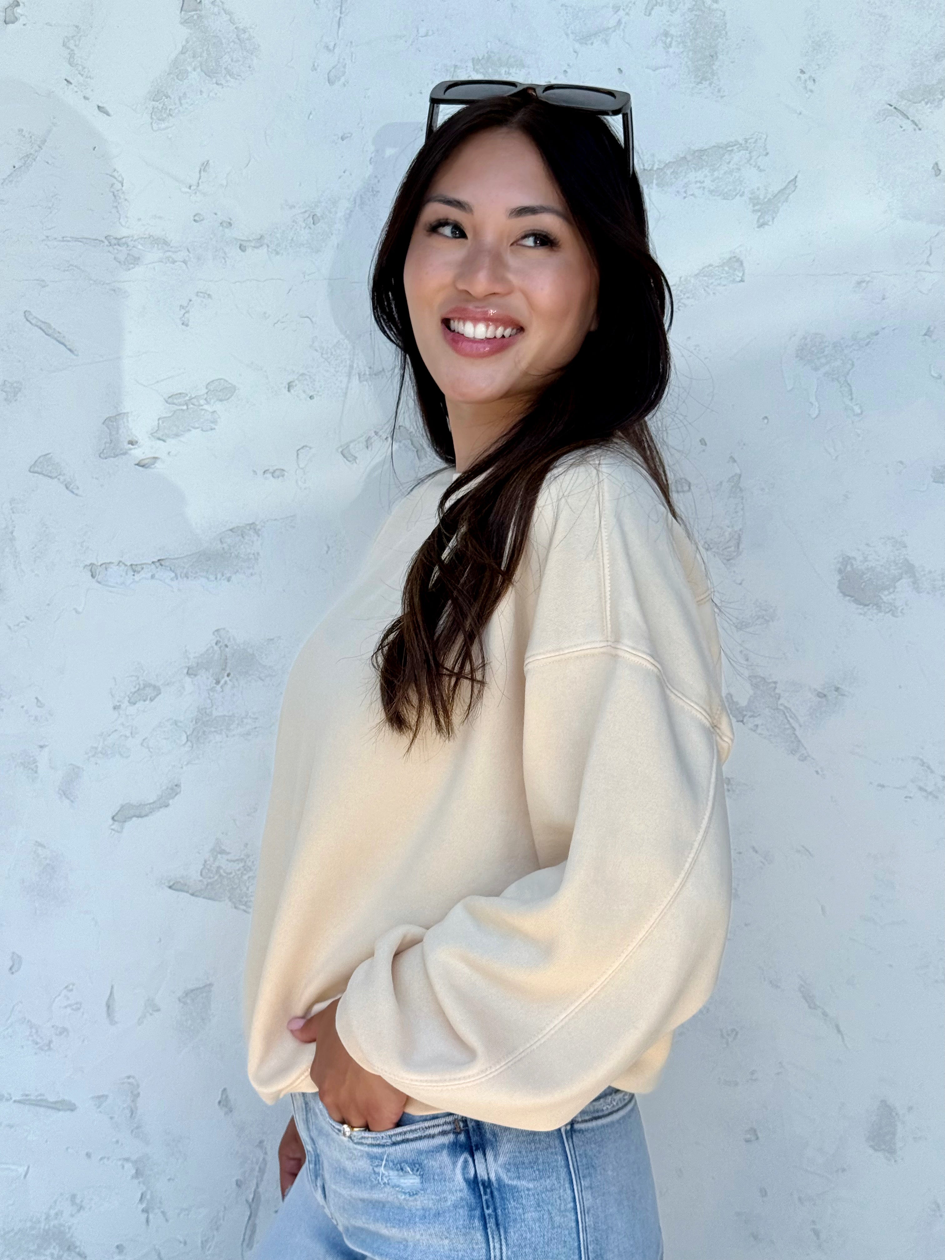 Off Duty Sweatshirt - ALPACA - willows clothing SWEATSHIRT
