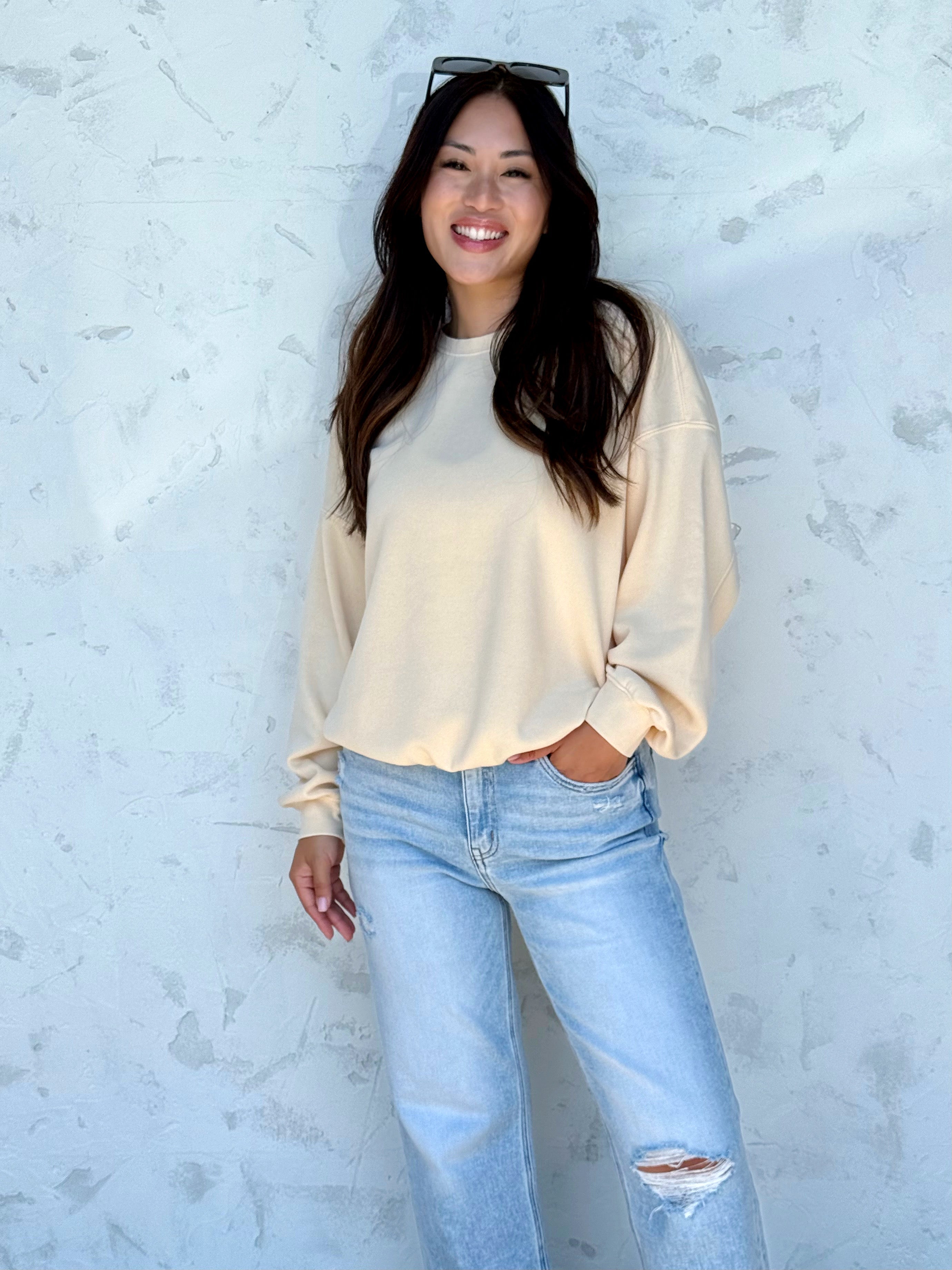 Off Duty Sweatshirt - ALPACA - willows clothing SWEATSHIRT
