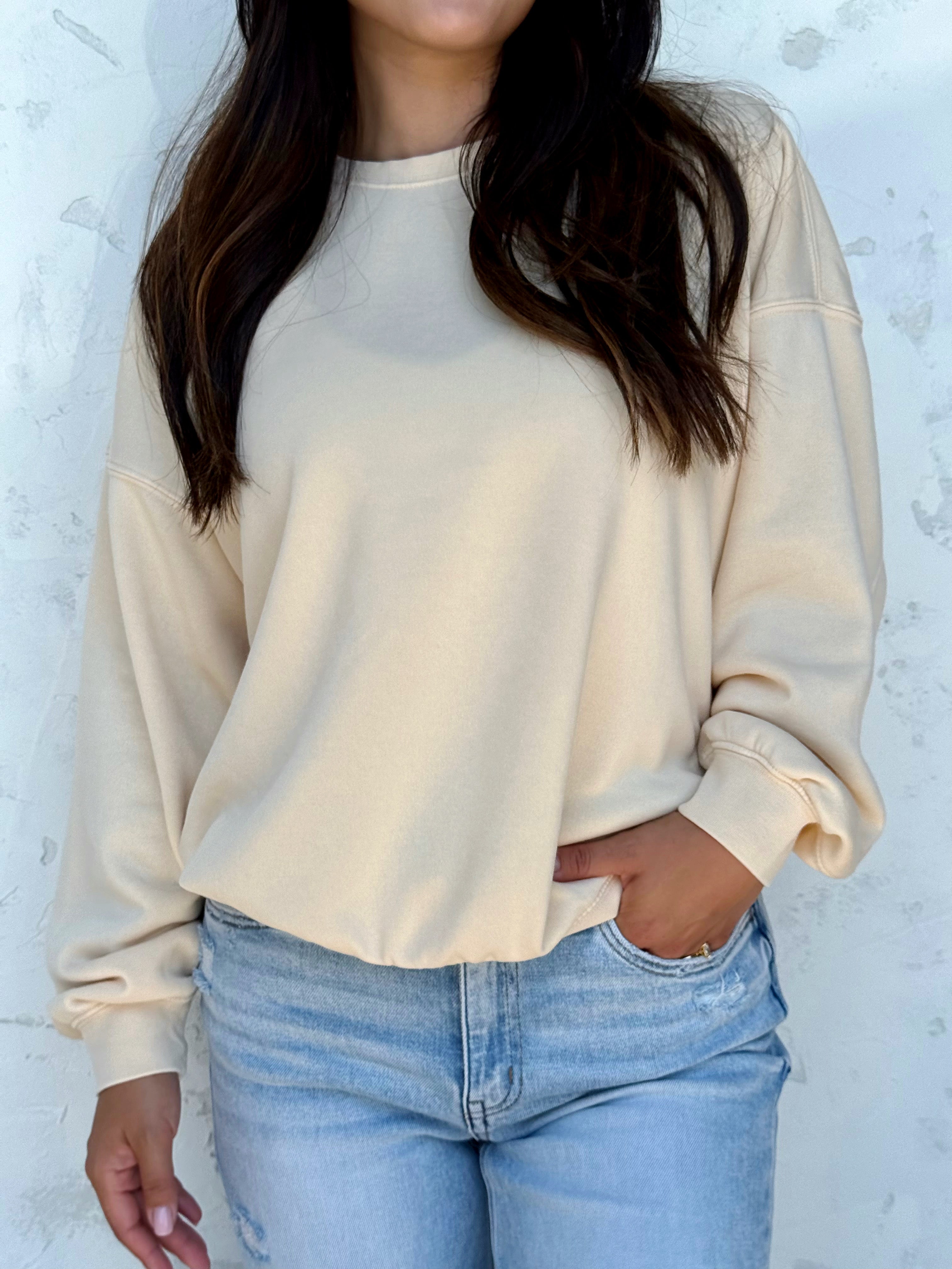 Off Duty Sweatshirt - ALPACA - willows clothing SWEATSHIRT