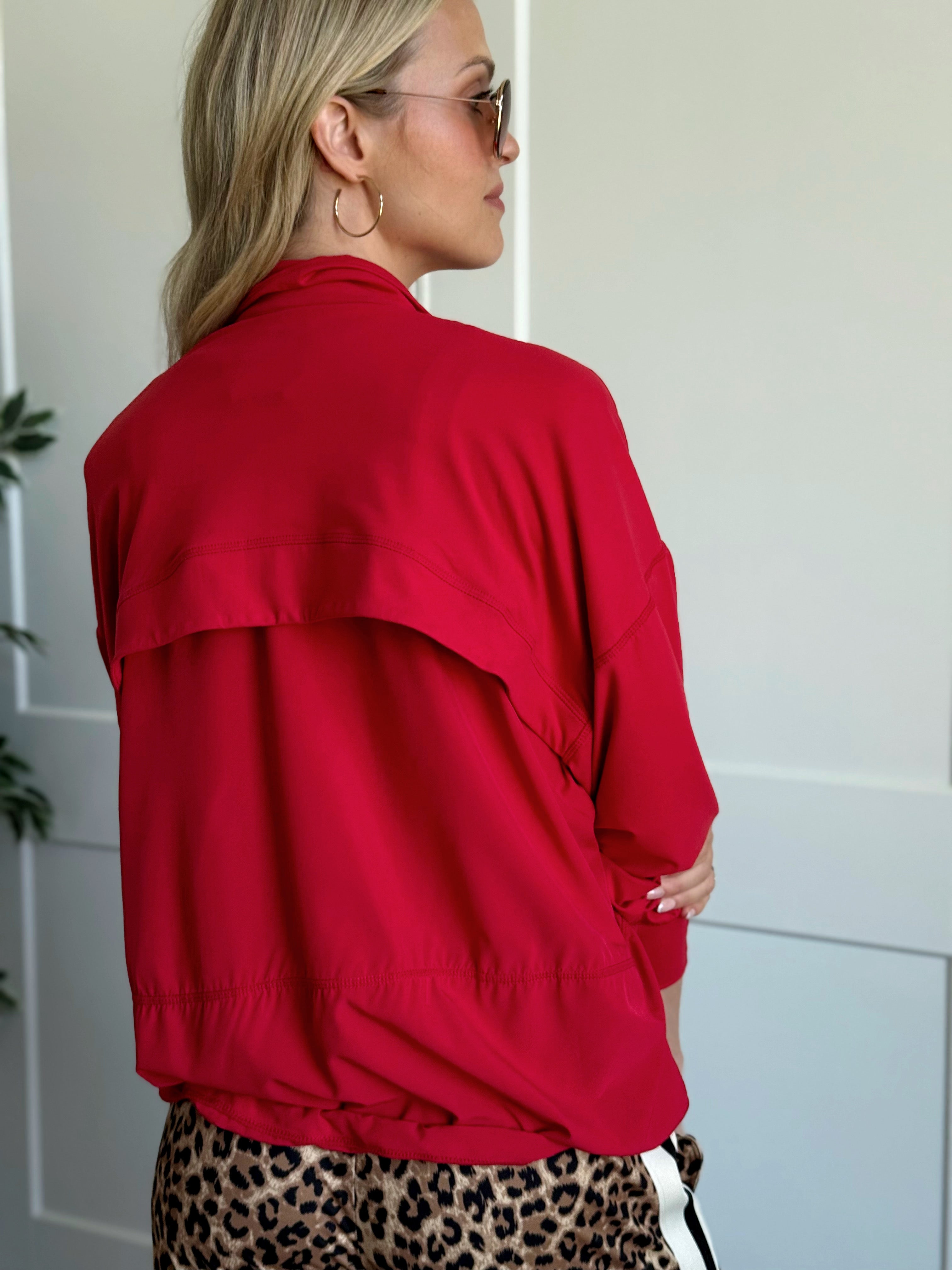 On My Way Jacket - TRUE RED - willows clothing JACKET
