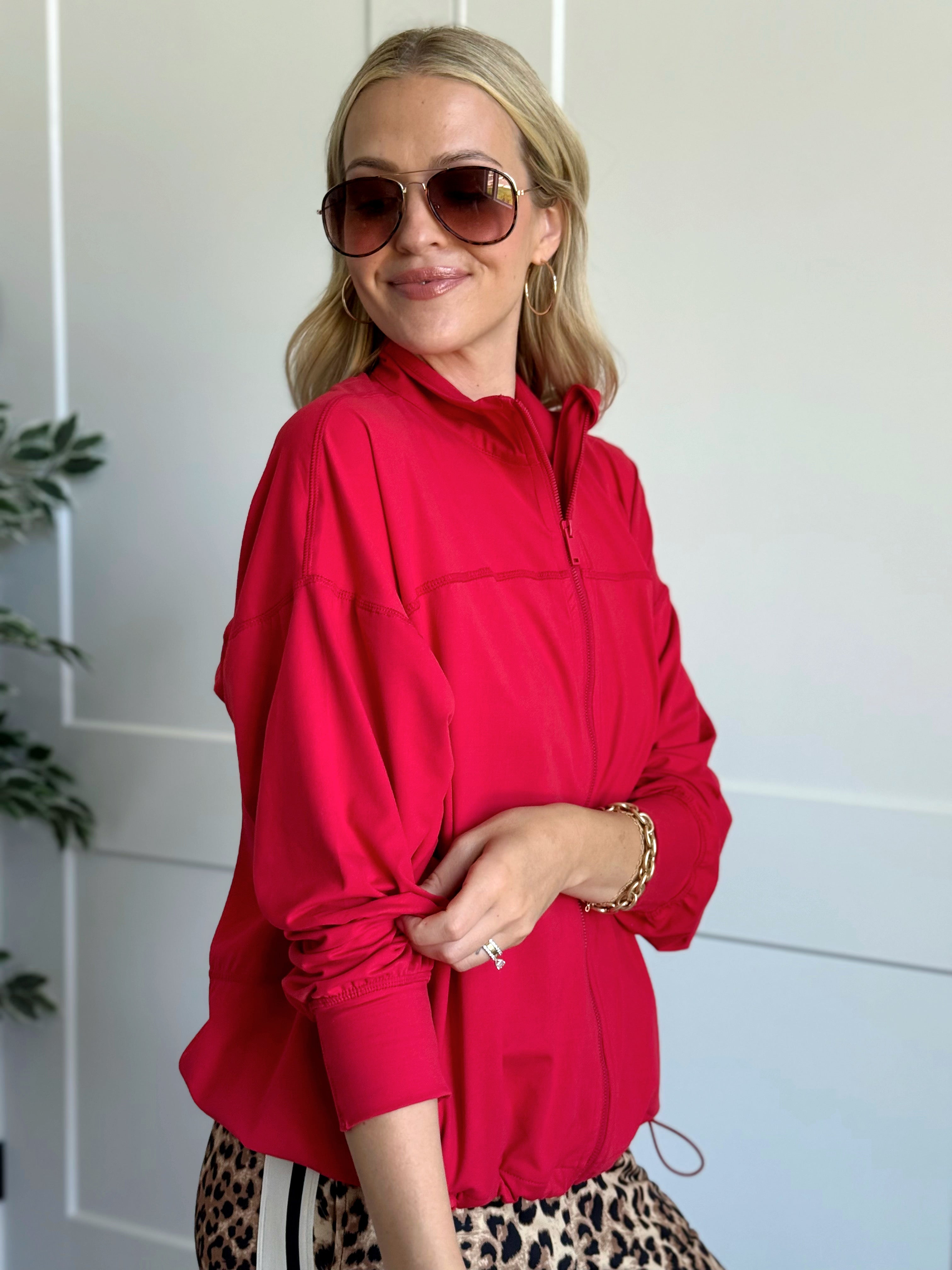 On My Way Jacket - TRUE RED - willows clothing JACKET