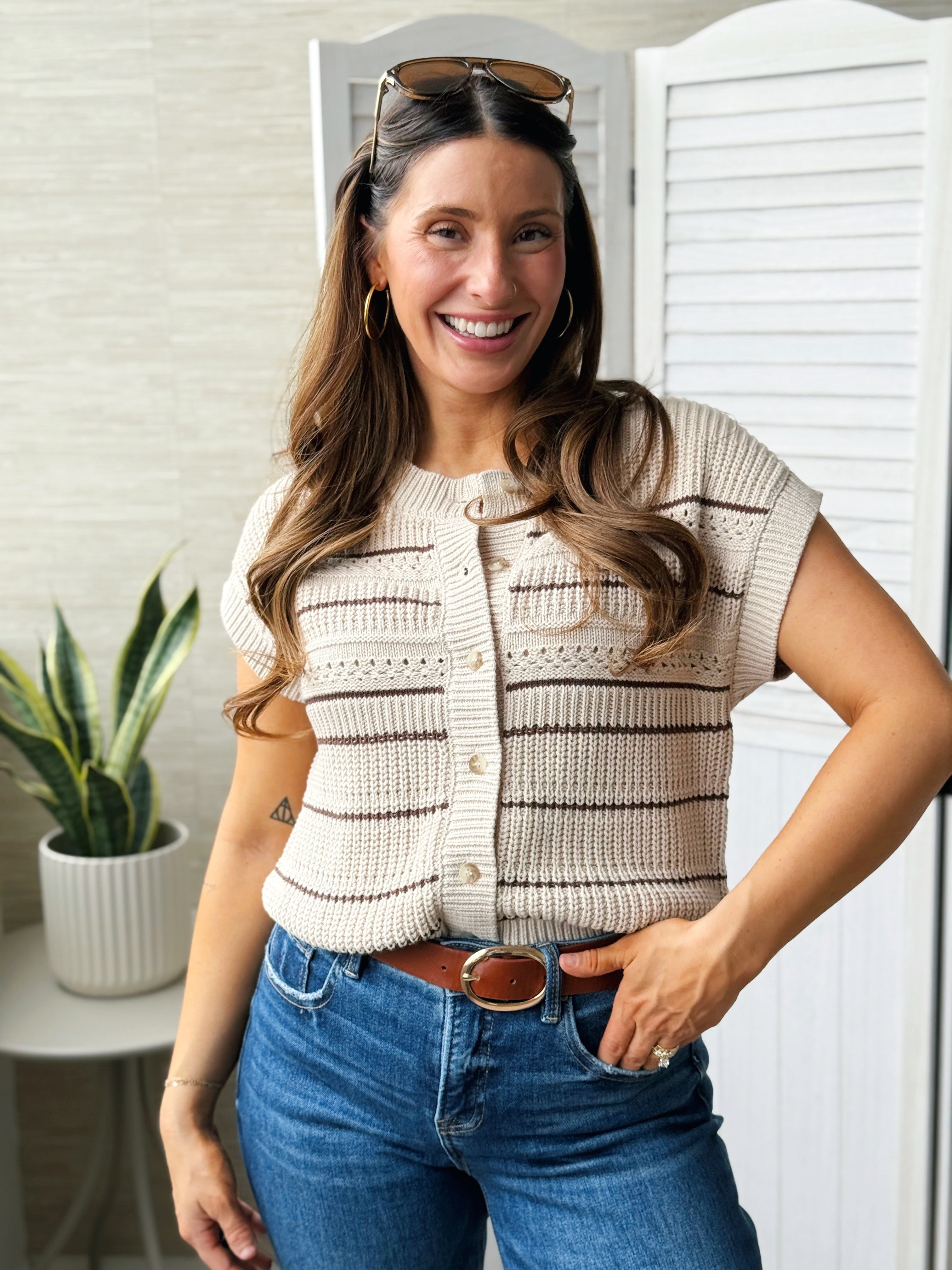 On Your Mind Cardigan - KHAKI - willows clothing SWEATER