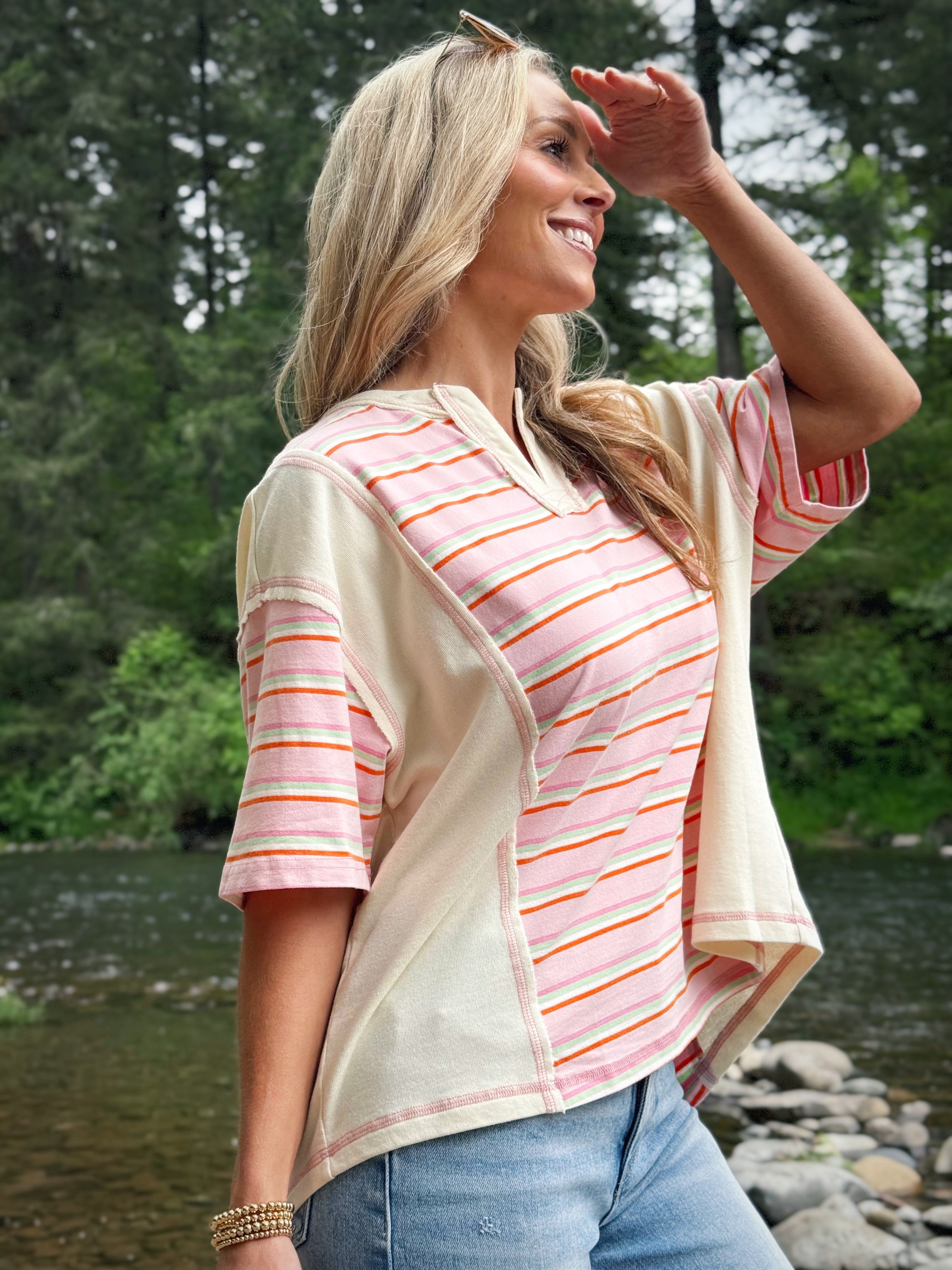 Open Road Tee - CANDY PINK - willows clothing S/S SHIRT