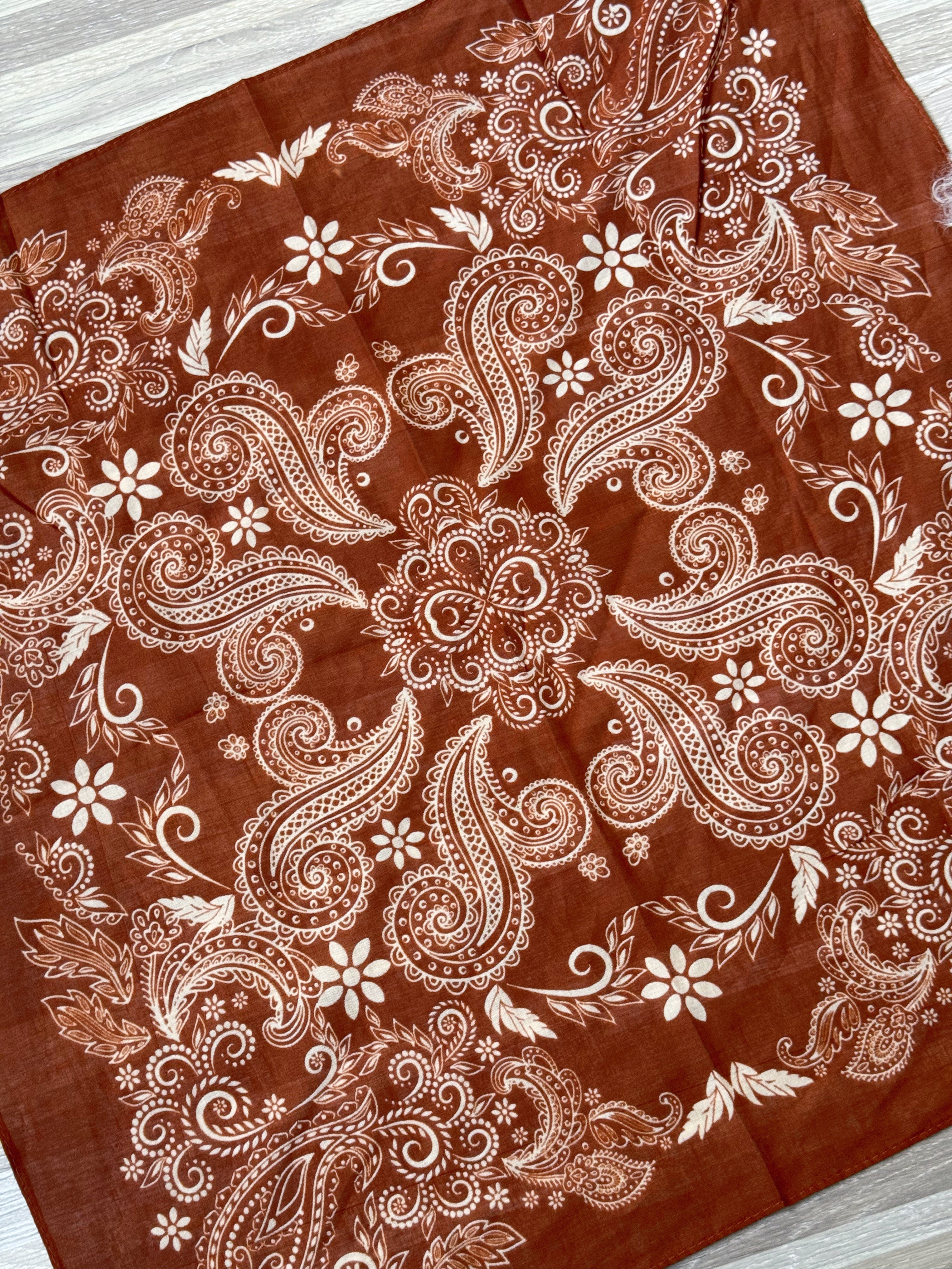 Outlaw Bandana - RUST - willows clothing Scarves