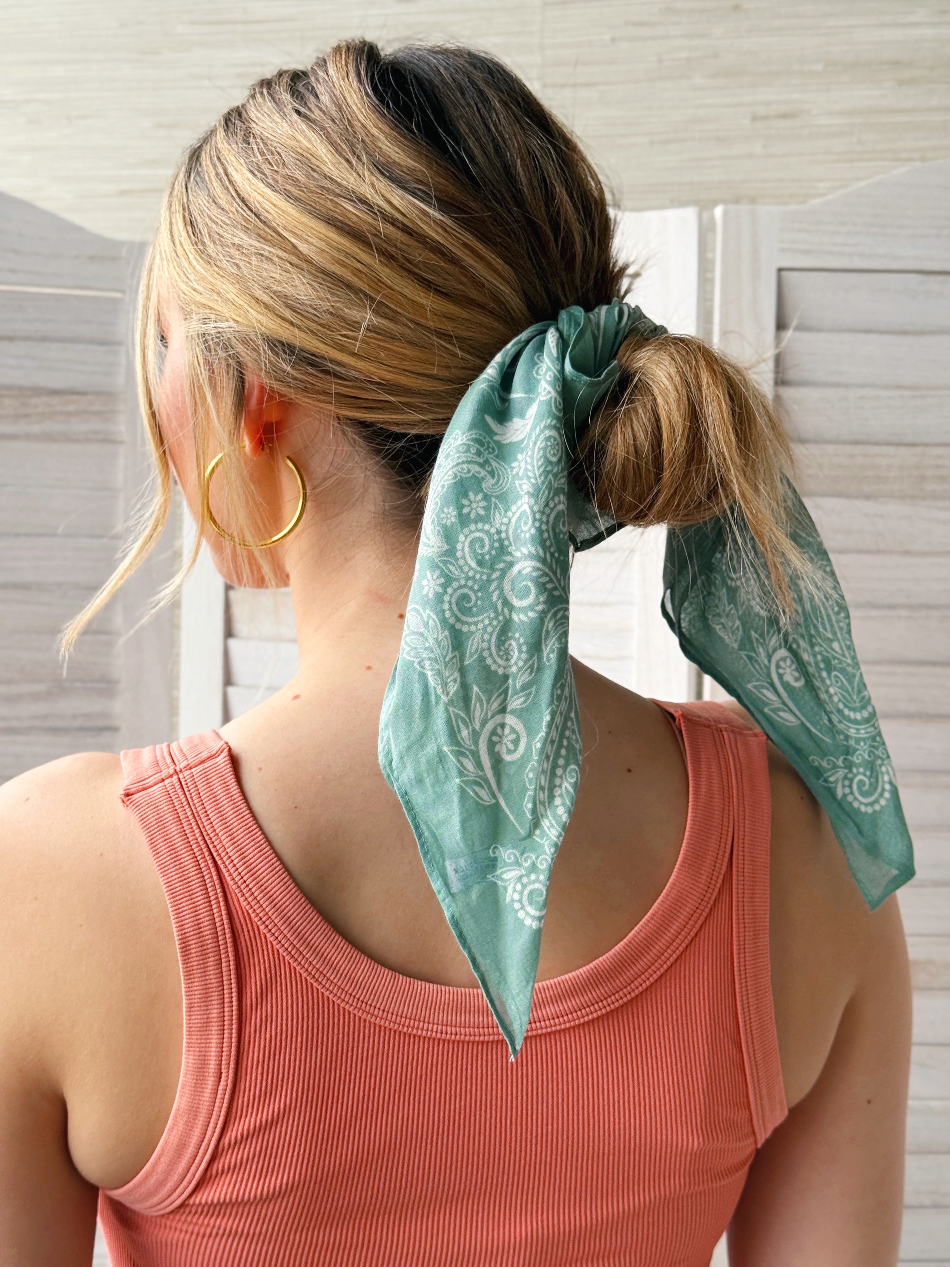 Outlaw Bandana - SAGE - willows clothing Scarves