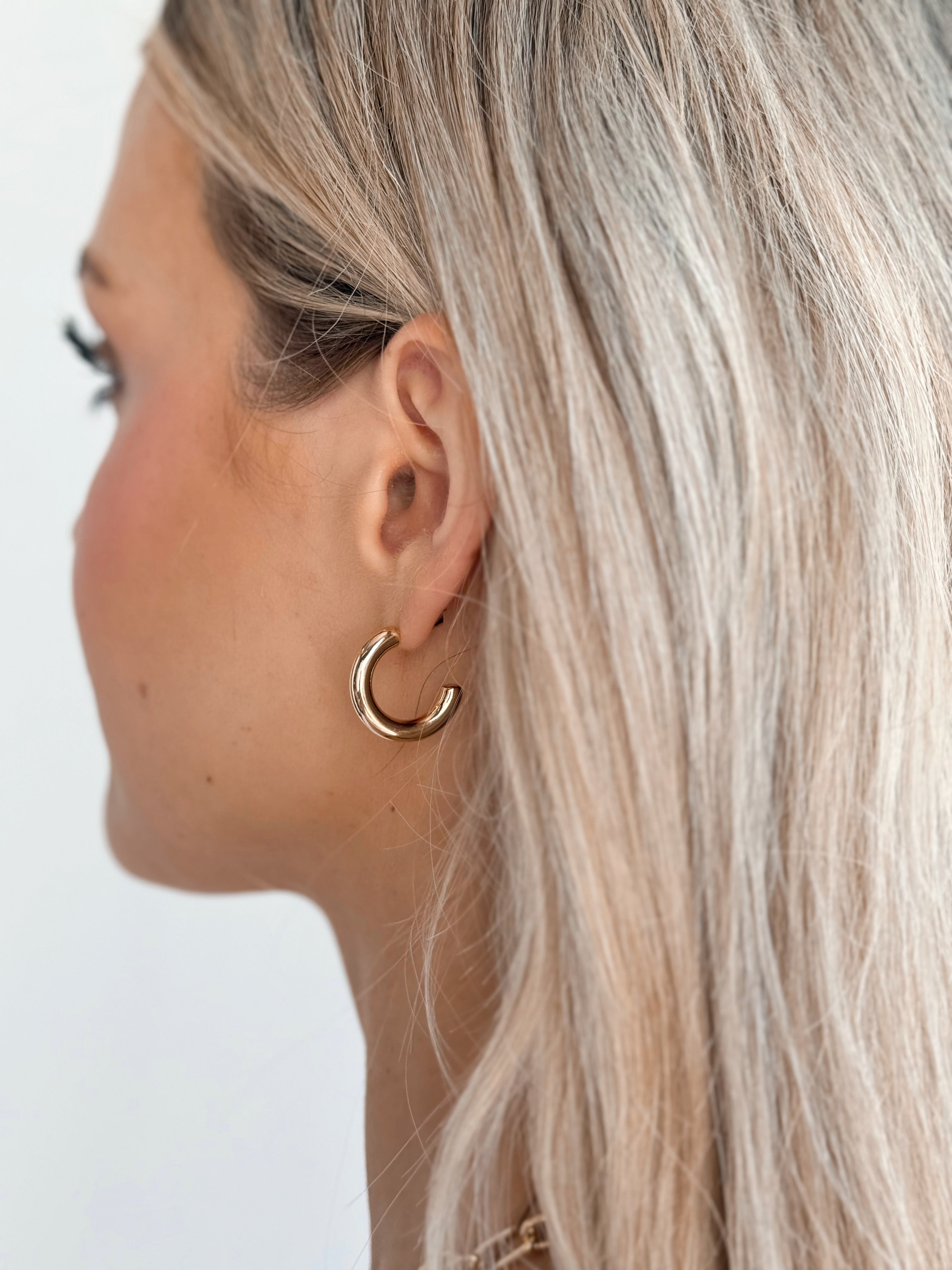 Palermo Hoops - GOLD - willows clothing EARRINGS