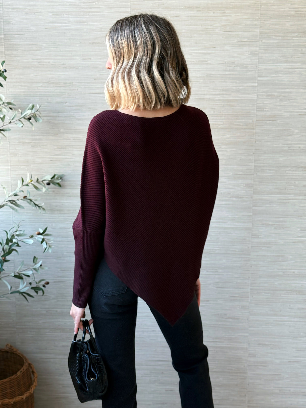 Palmilla Sweater - WINE - willows clothing SWEATER