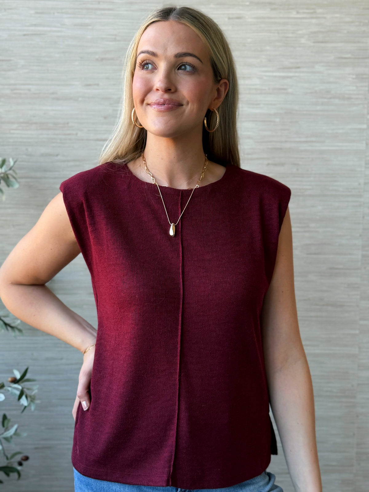 Park City Top - BURGUNDY - willows clothing SWEATER