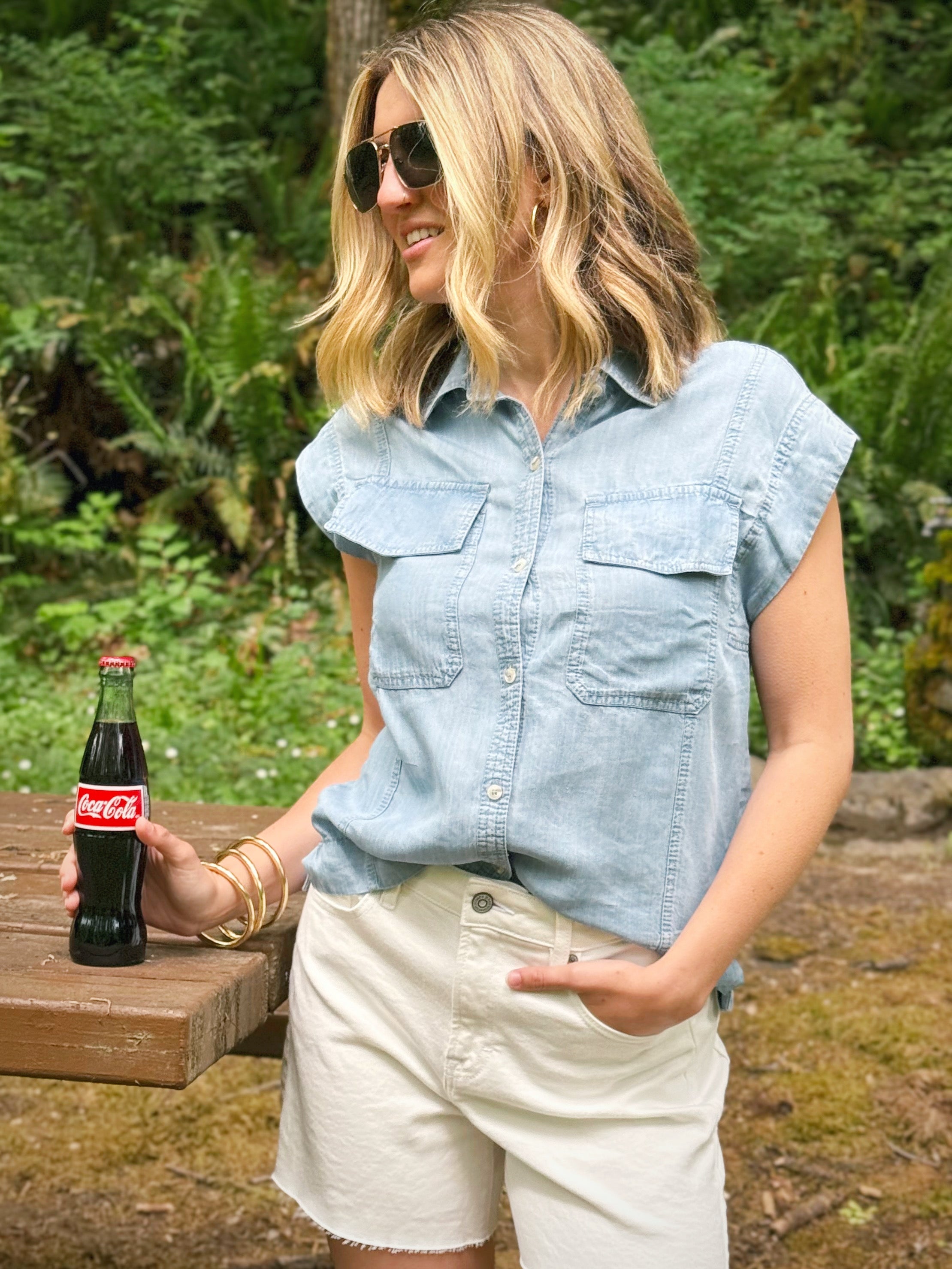 Park Ranger Shirt - LIGHT BLUE - willows clothing S/S SHIRT
