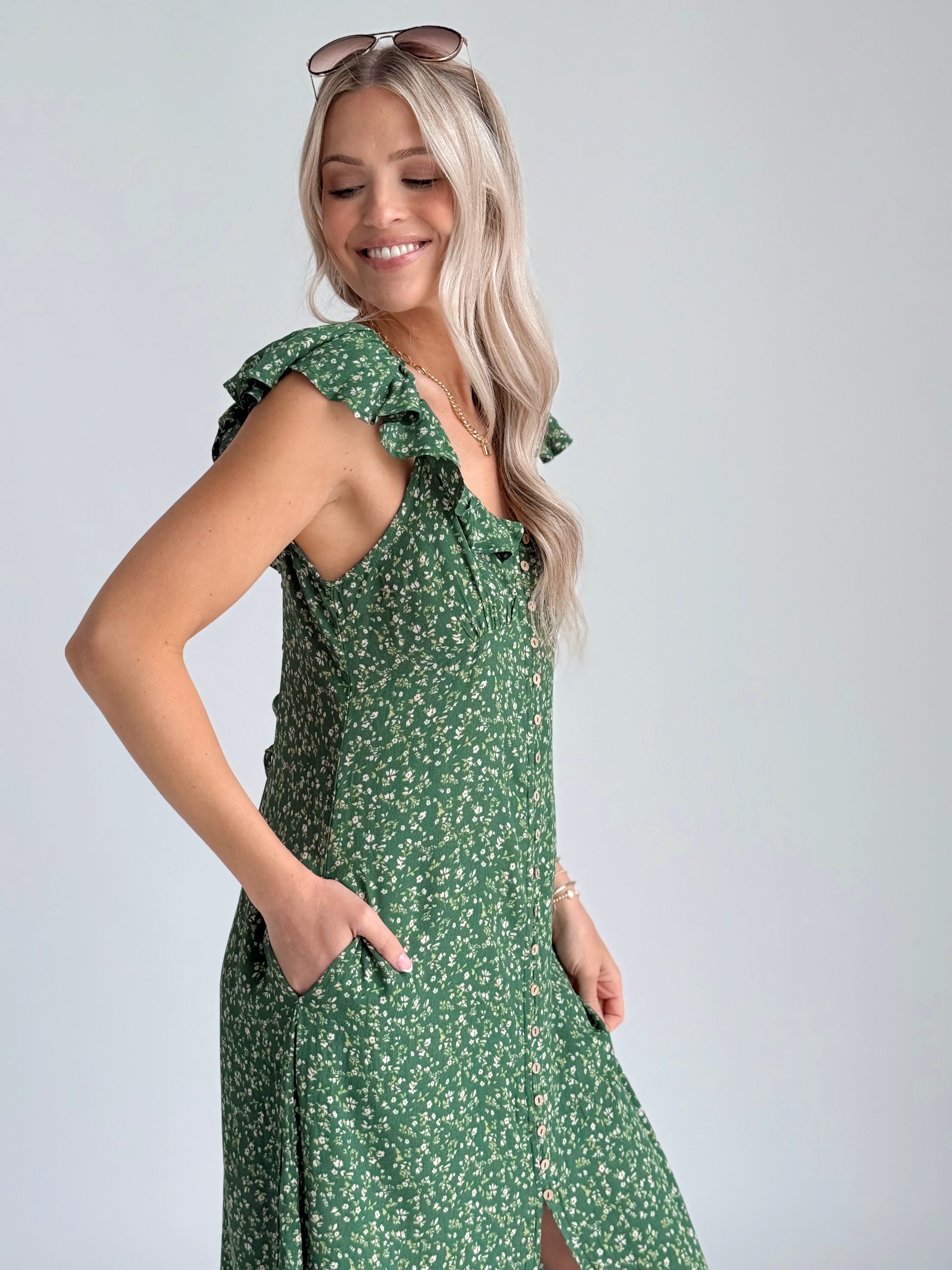 Penelope Dress - LIME - willows clothing Long Dress