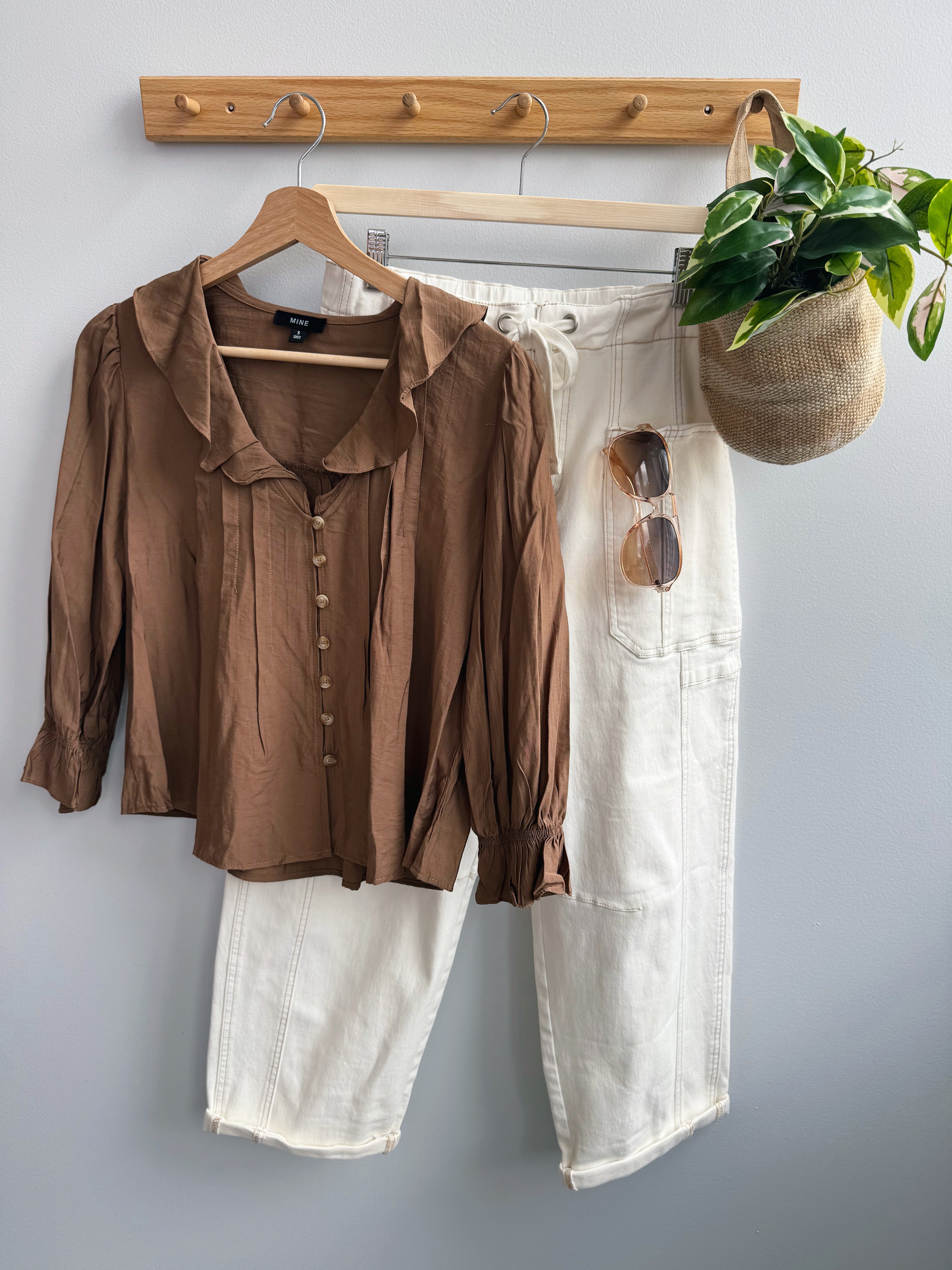 Perry Blouse - BROWN - willows clothing BLOUSE