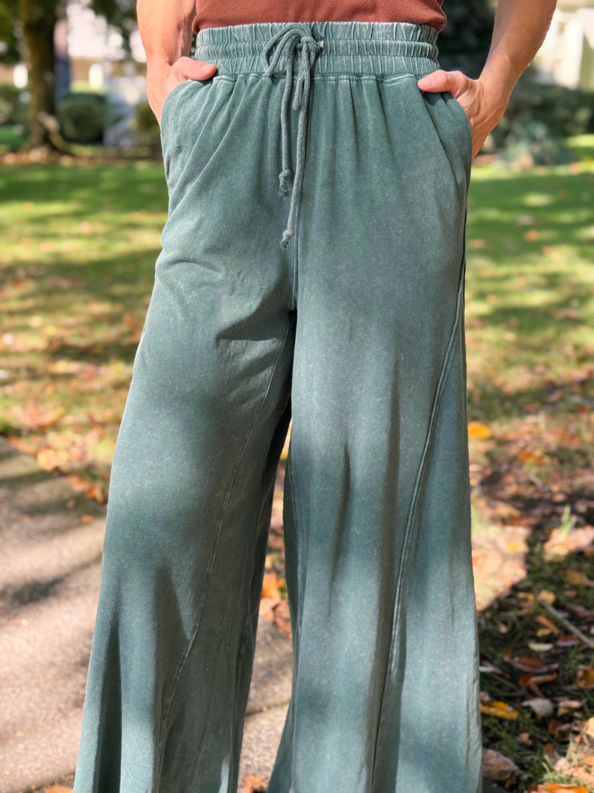 Pine Grove Pant - DARK GREEN - willows clothing Sweatpants