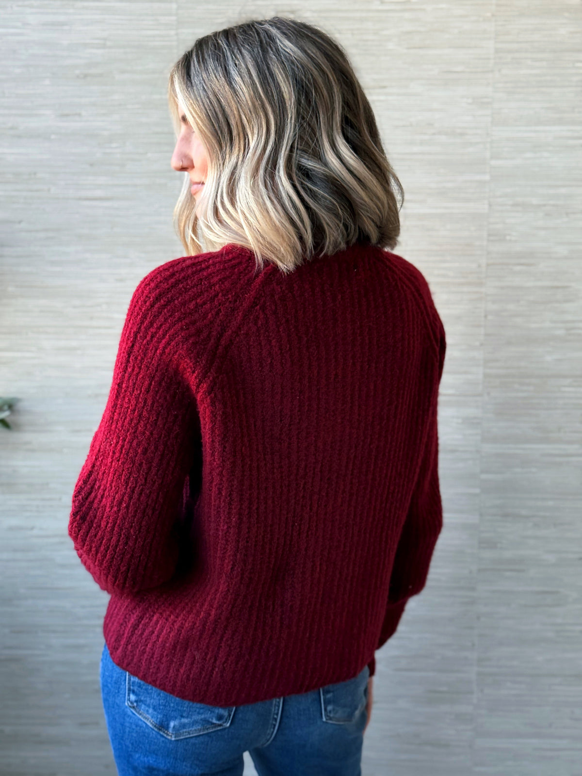 Plenty Of Love Cardigan - BURGUNDY - willows clothing Cardigan