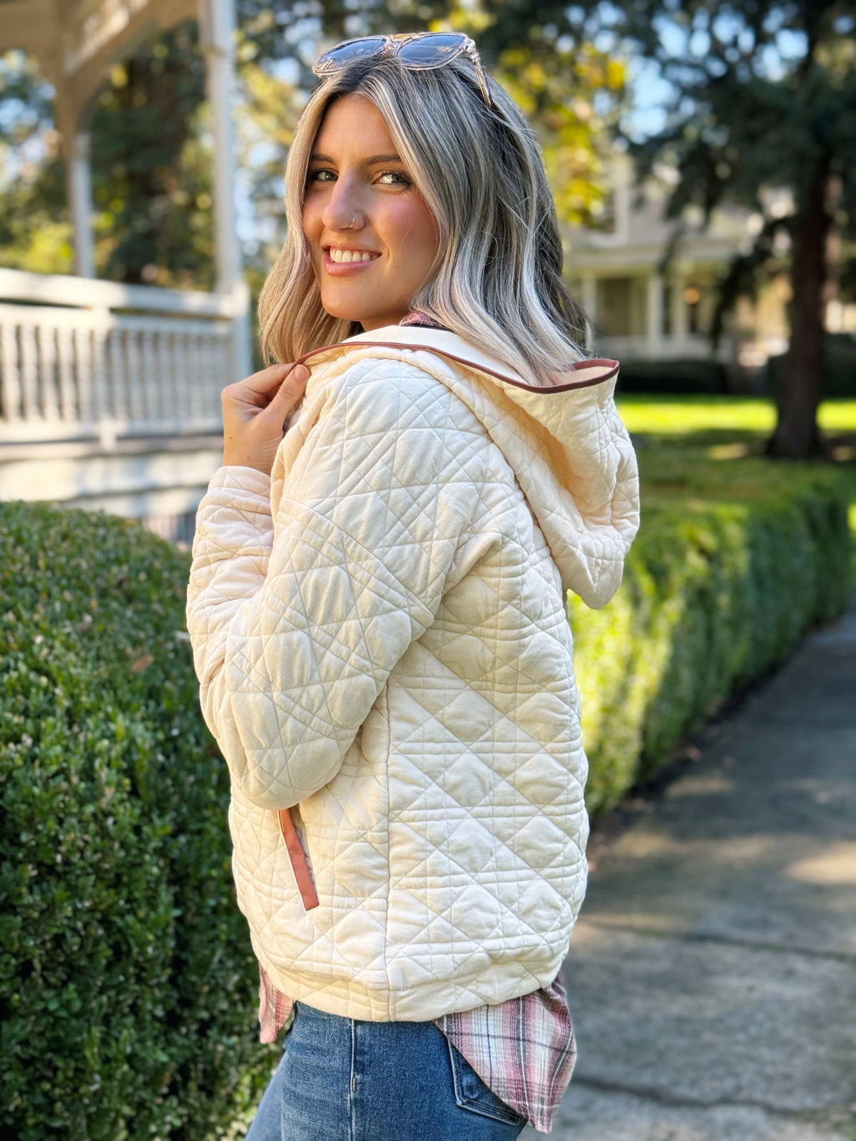 Porch Swing Hoodie - CREAM - willows clothing L/S SHIRT