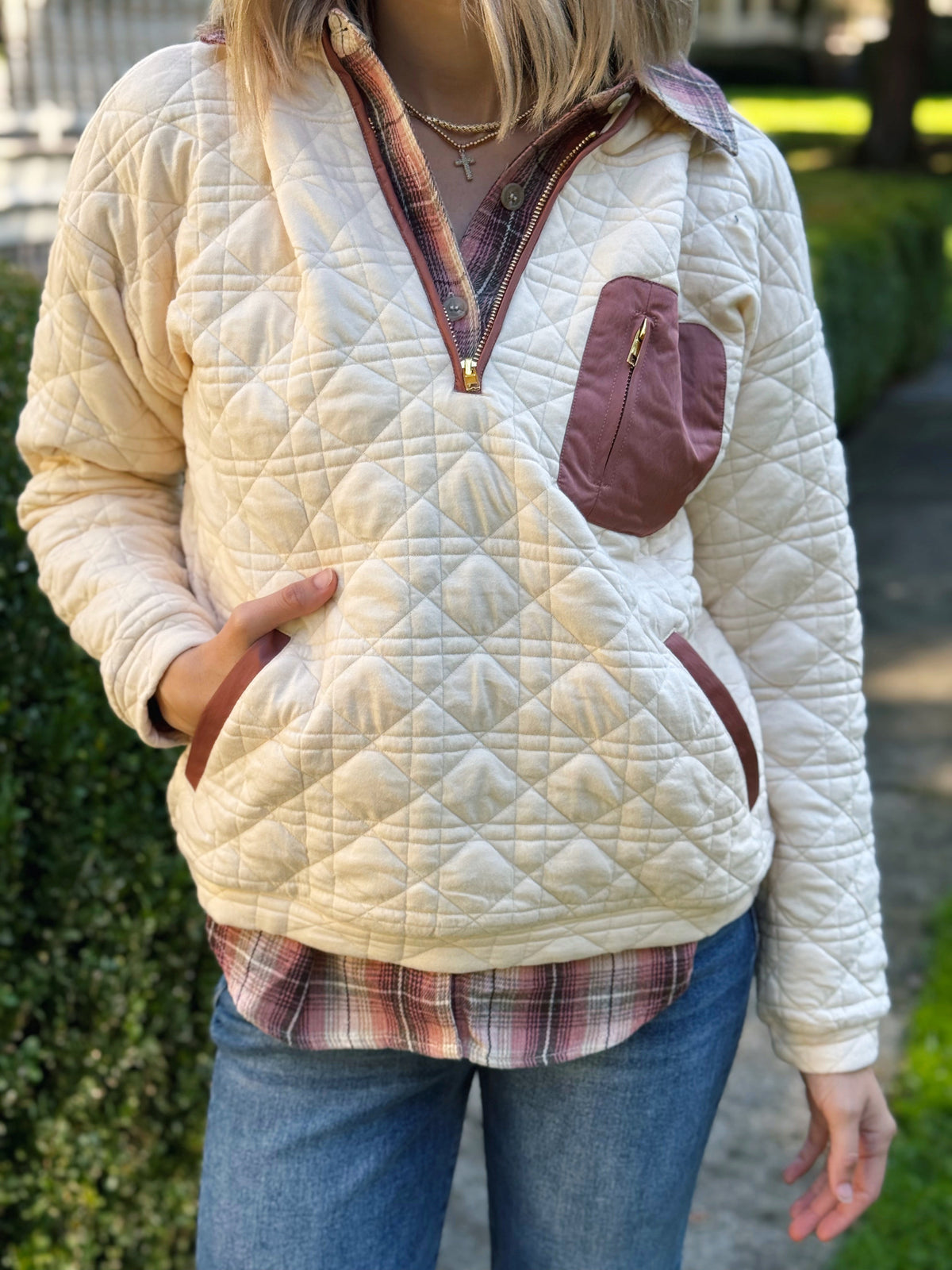 Porch Swing Hoodie - CREAM - willows clothing L/S SHIRT
