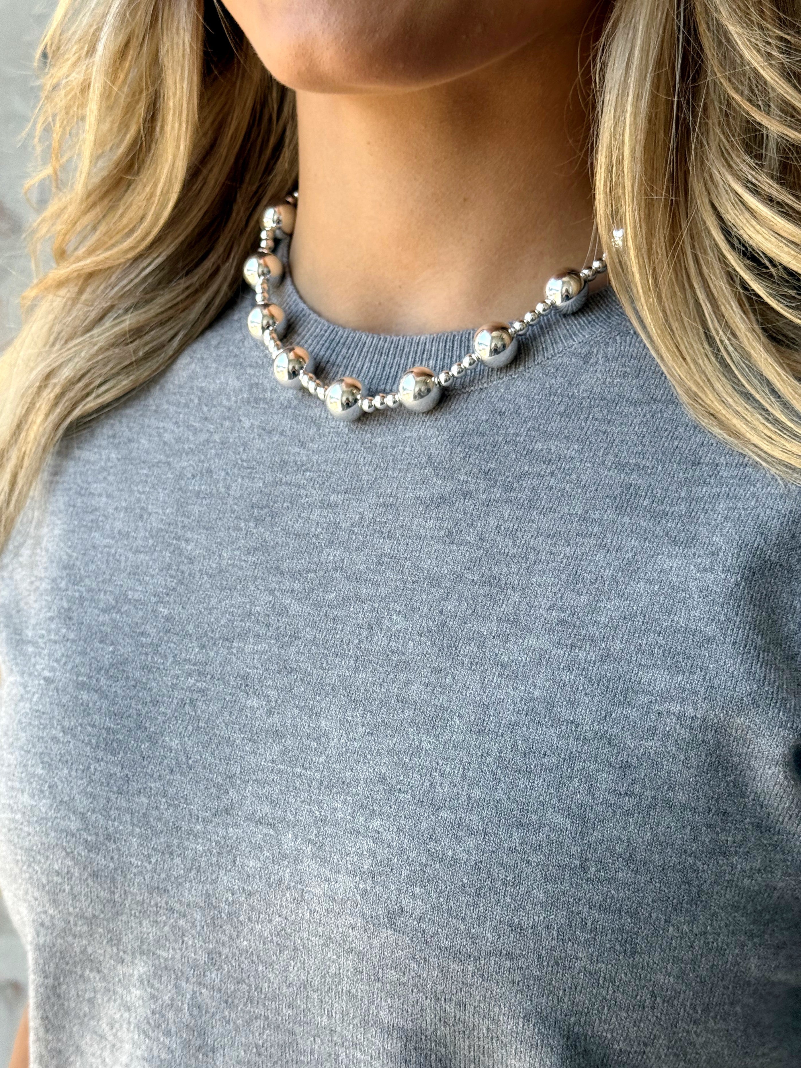 Prescott Necklace - SILVER - willows clothing NECKLACE