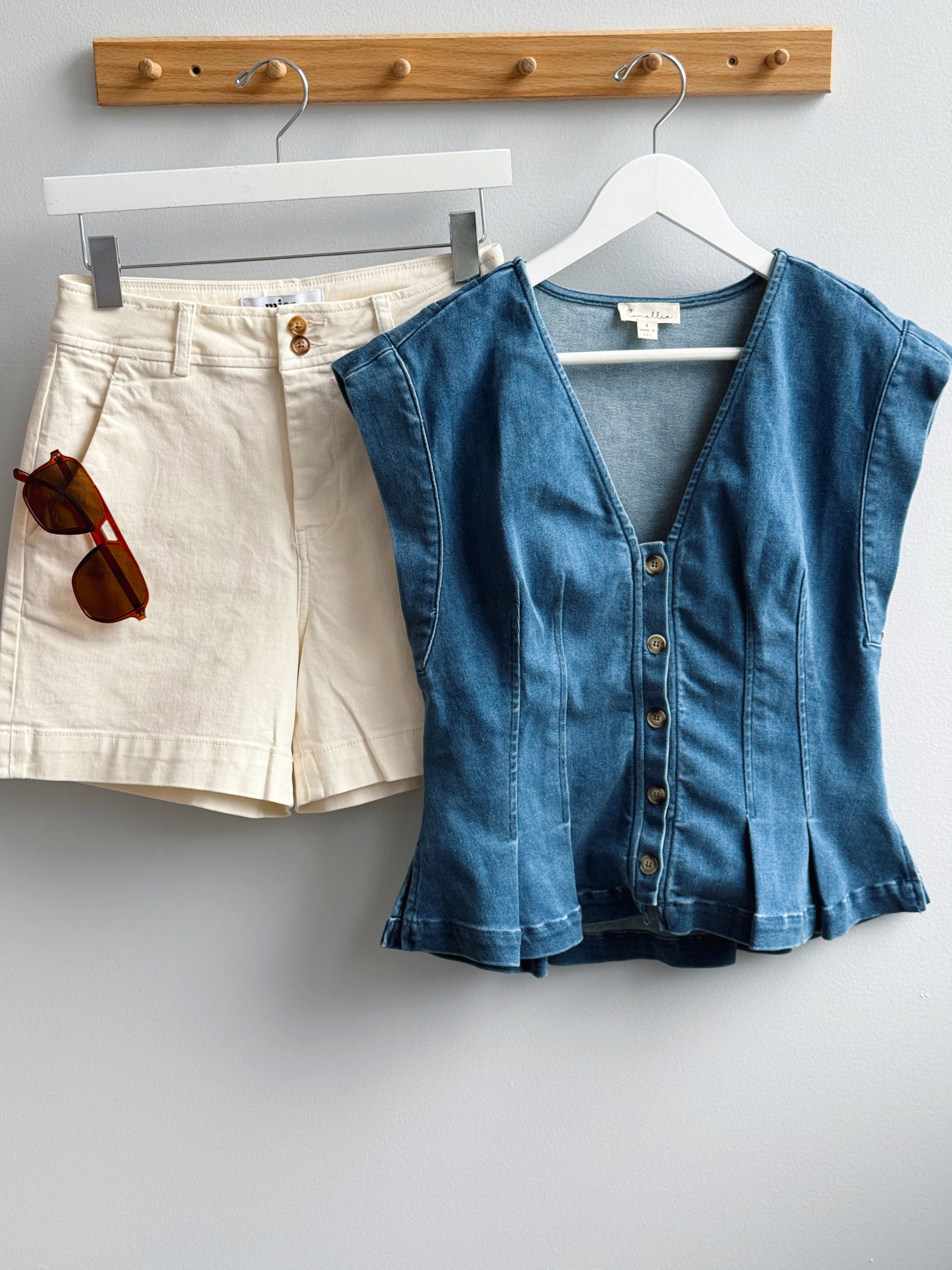 Preston Top - MEDIUM DENIM - willows clothing BLOUSE