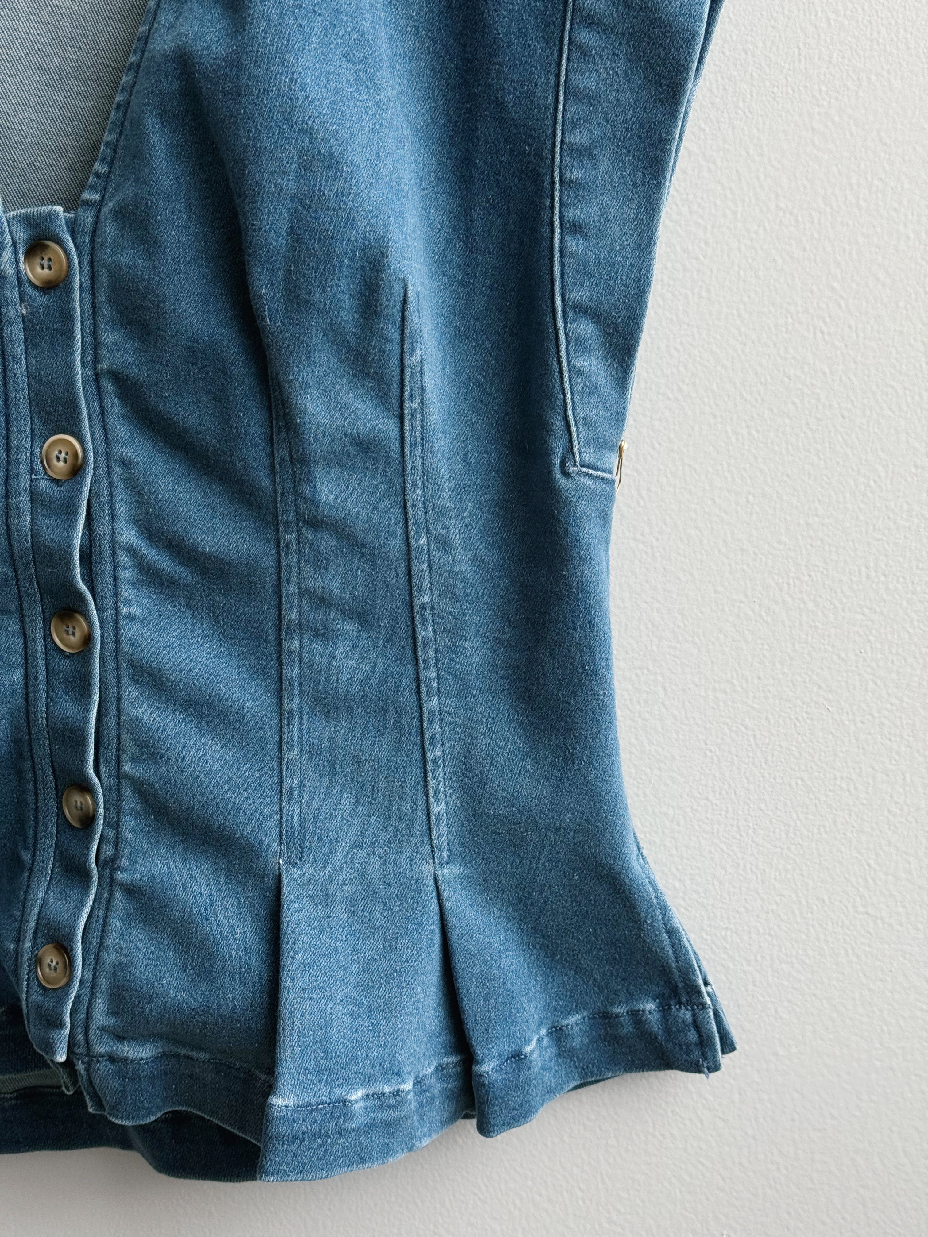 Preston Top - MEDIUM DENIM - willows clothing BLOUSE