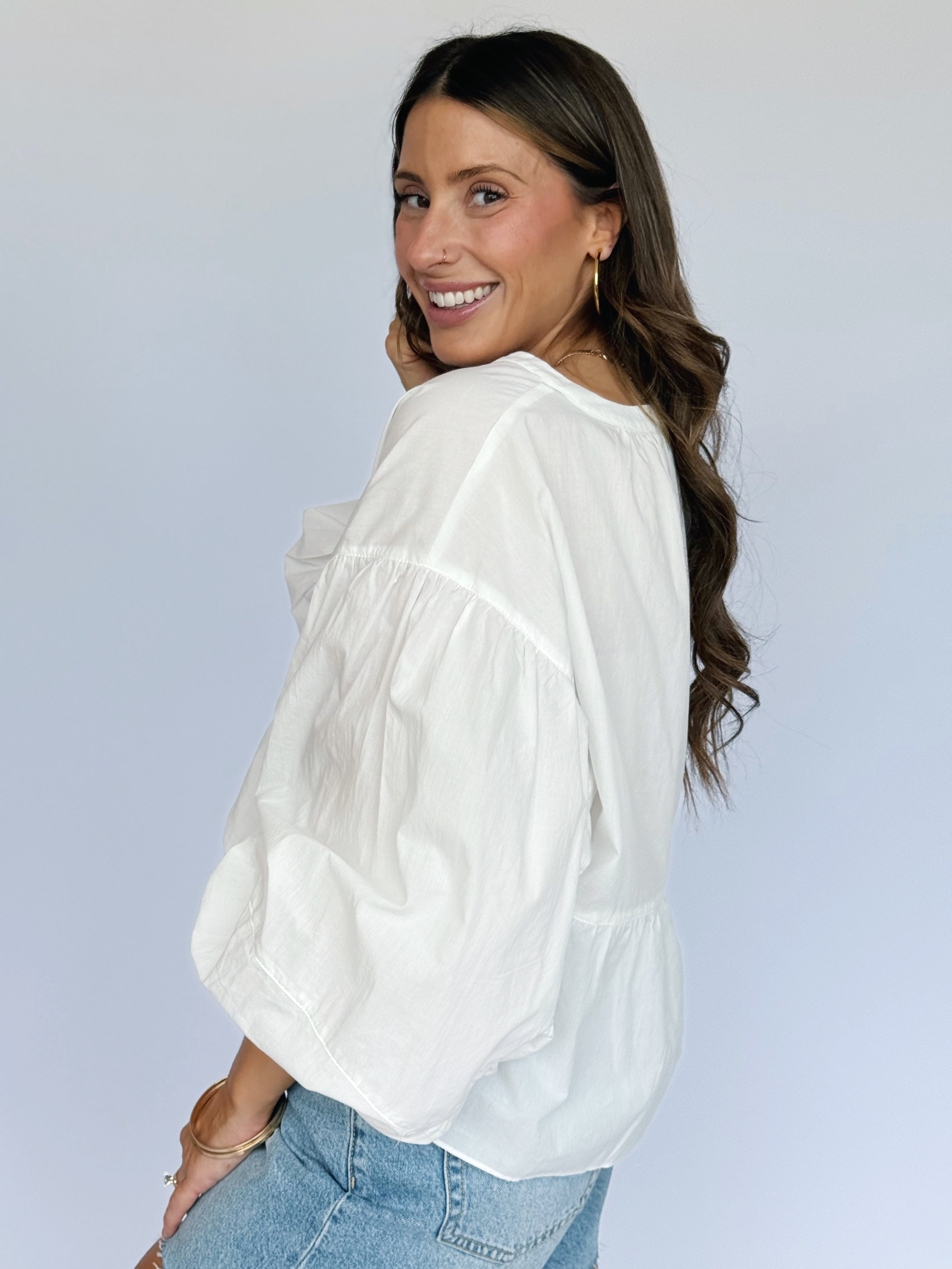 Priscilla Blouse - OFF WHITE - willows clothing BLOUSE