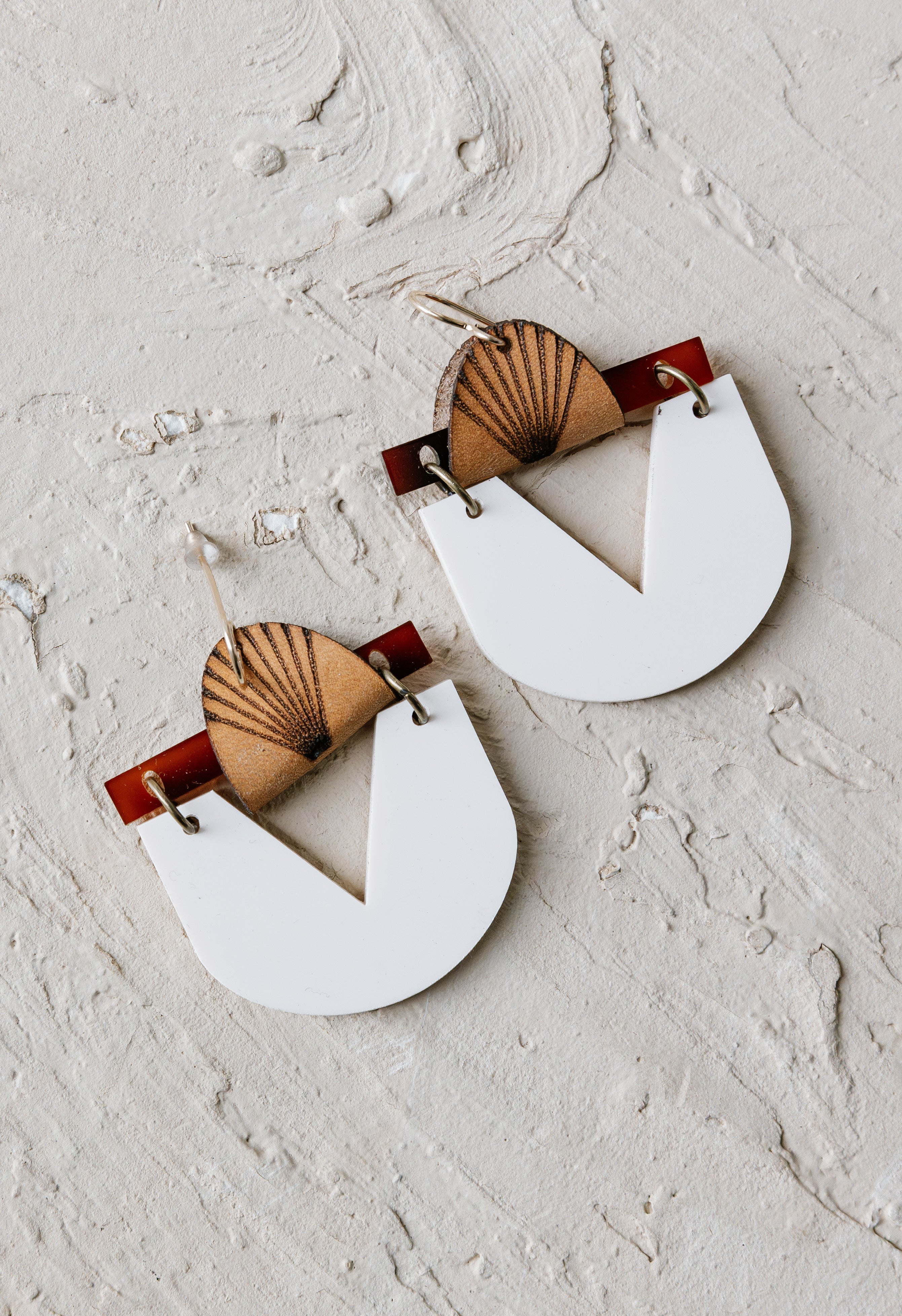 Puget Sound Earrings - WHITE - willows clothing Earrings